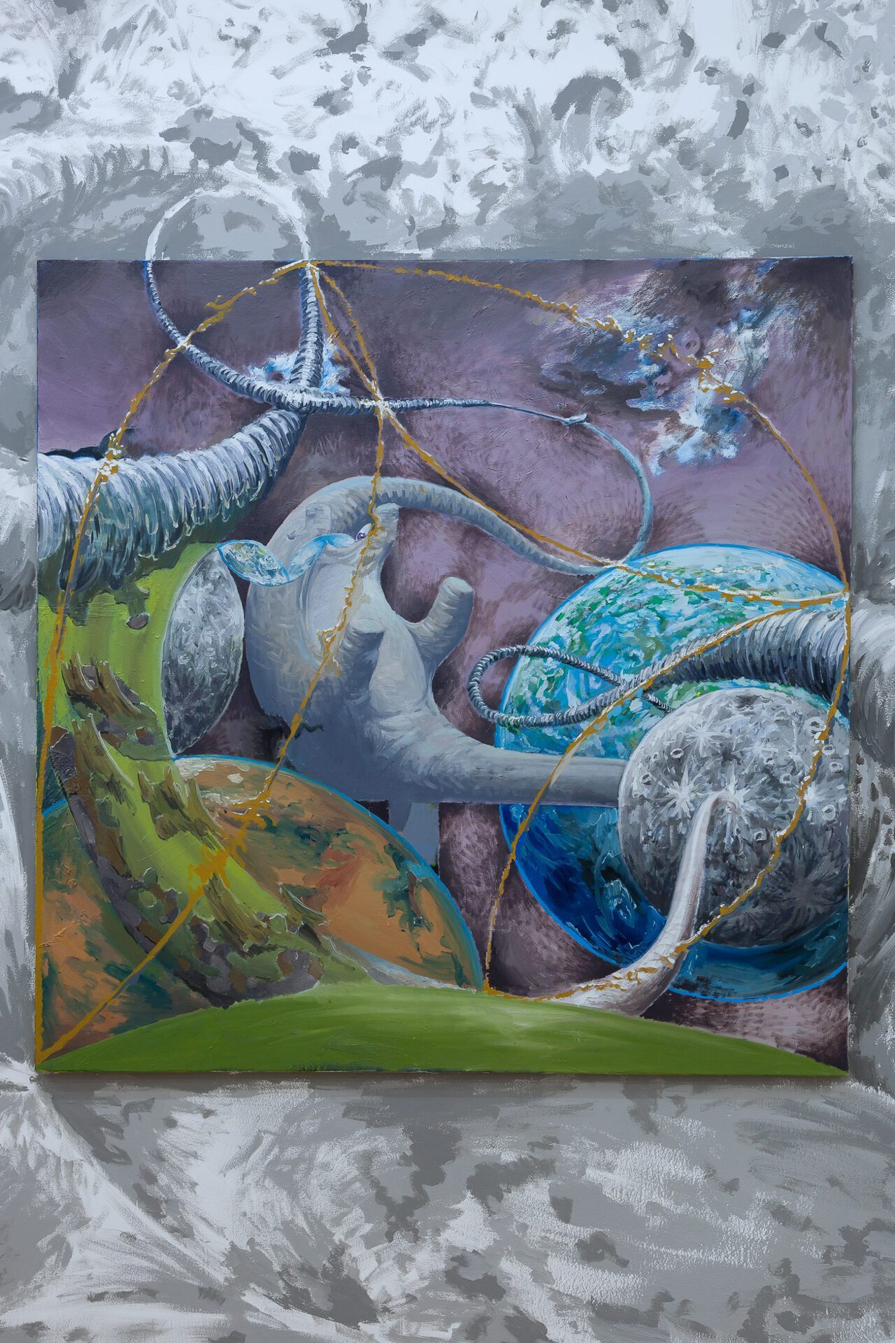 Lessons of deep time, 140 x 140 cm, 2021