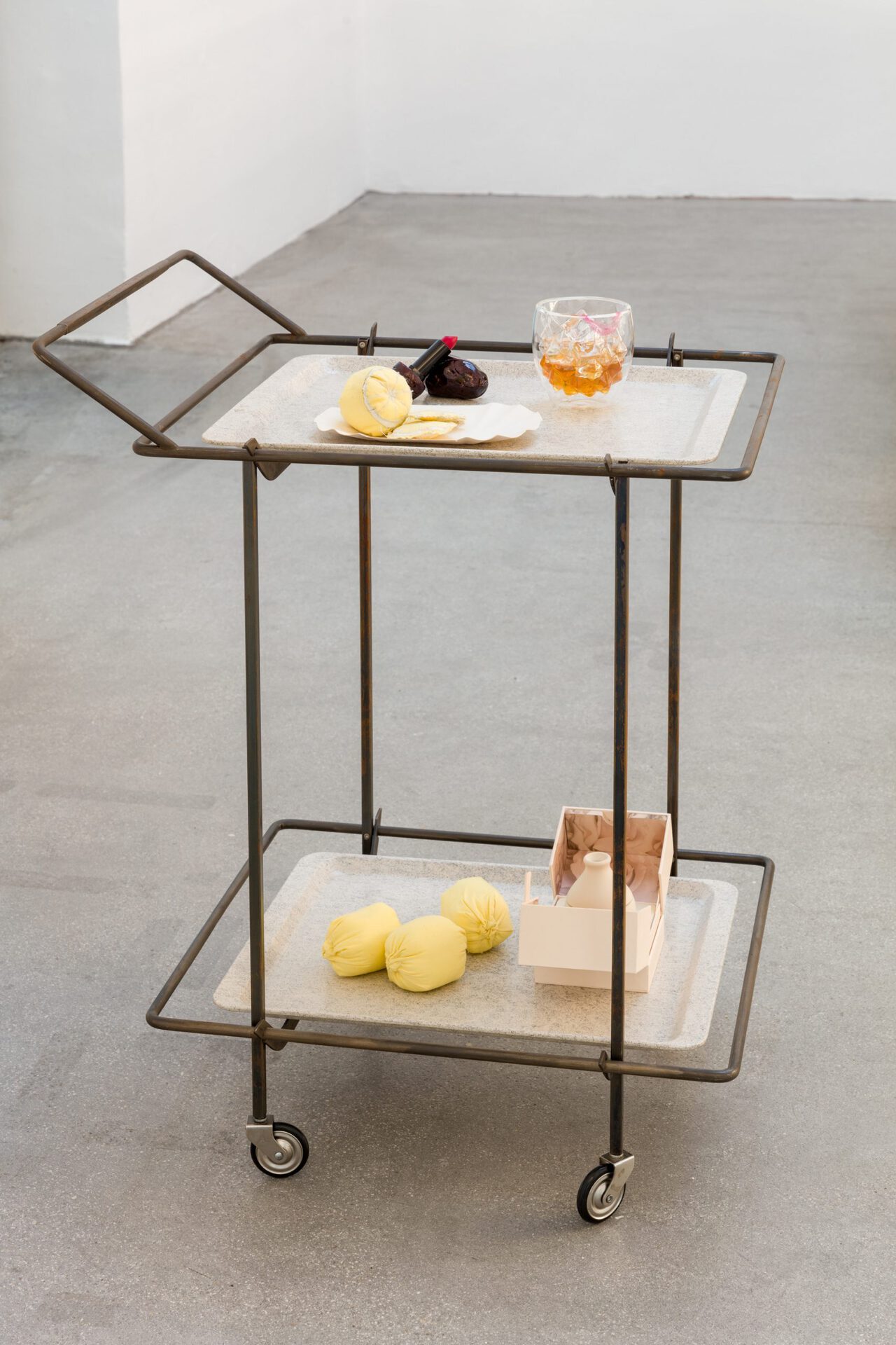 Gabriele Edlbauer & Booze on Boobs & Prince Richard, Liquid Courage, 2013-2021, mixed media