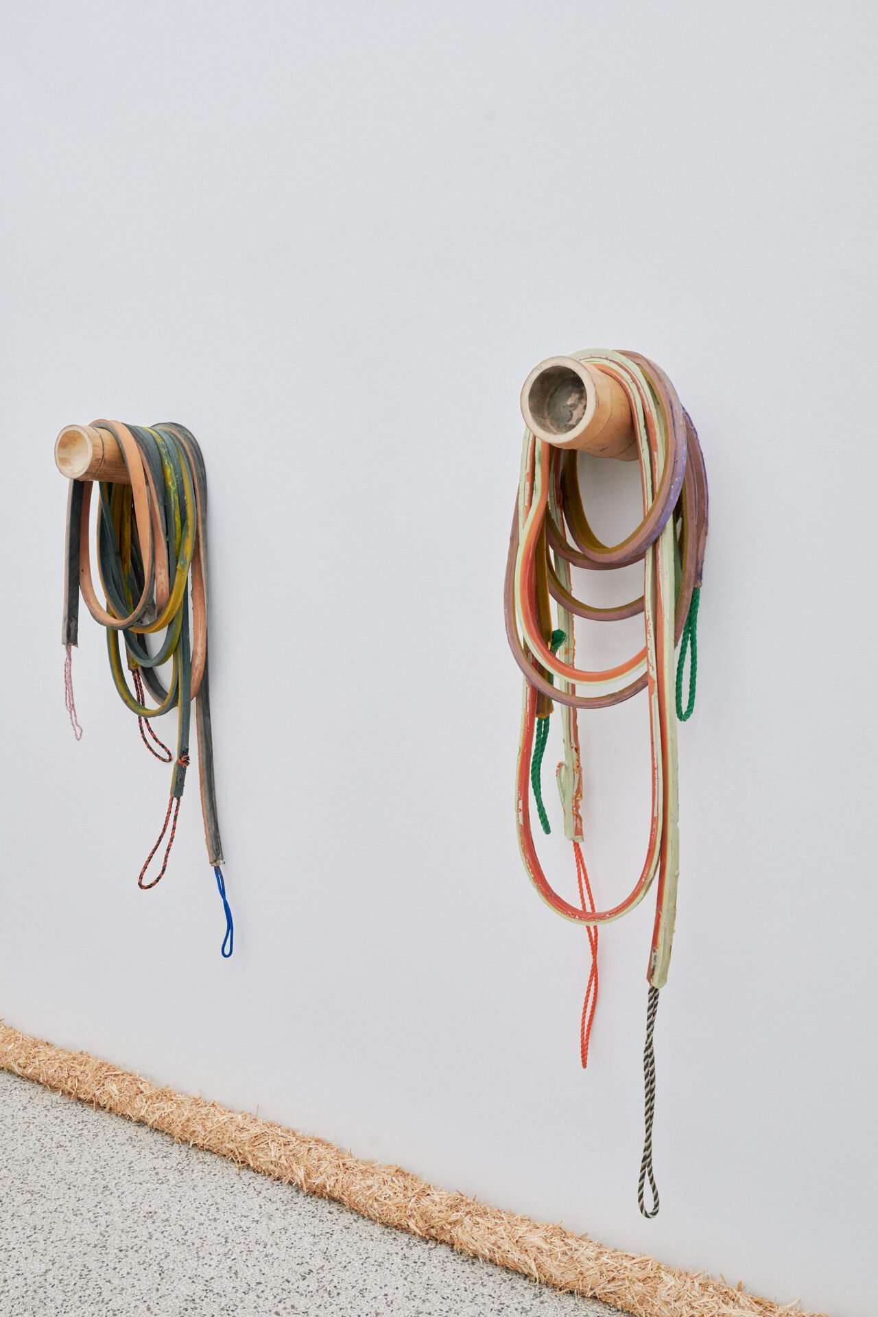 Liesl Raff, loop 1, 2 Installation shot, 2021, Latez, rope, bamboo