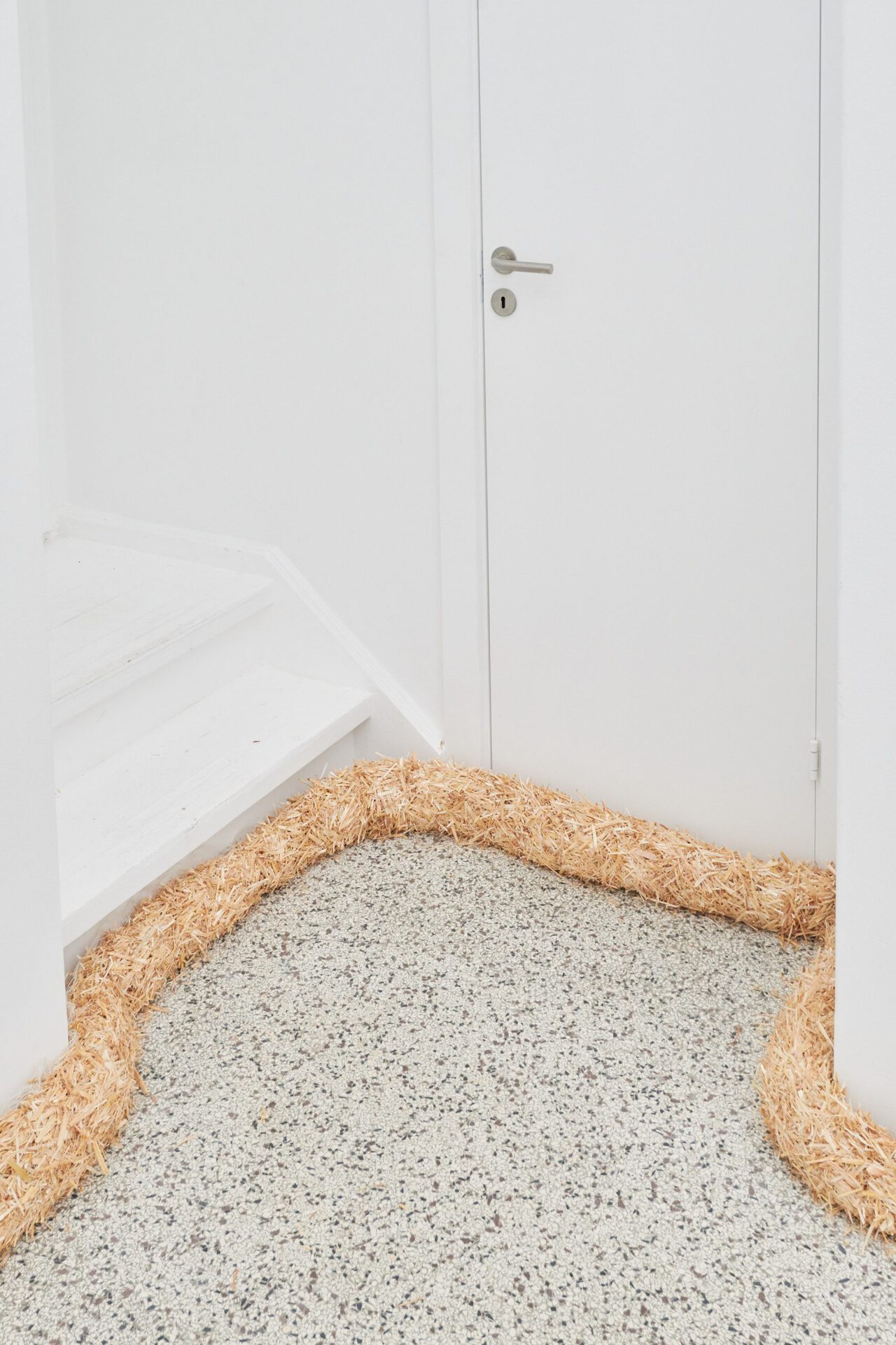 Liesl Raff, corn dolly 2 detail, 2021, Straw, nylon, yarn, Dimensions variable