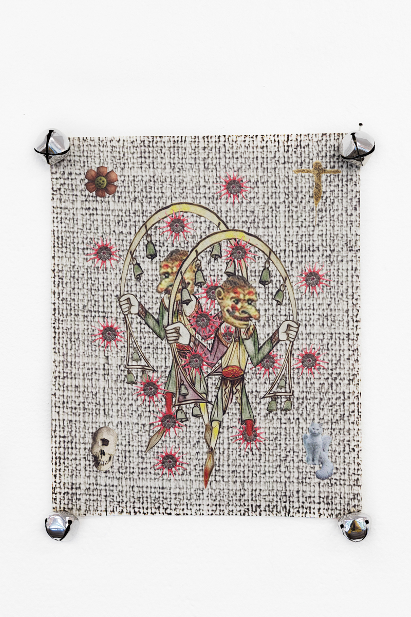 Johanna Härkönen, Mysteryland, 2021, Vegan leather print, jingle bells