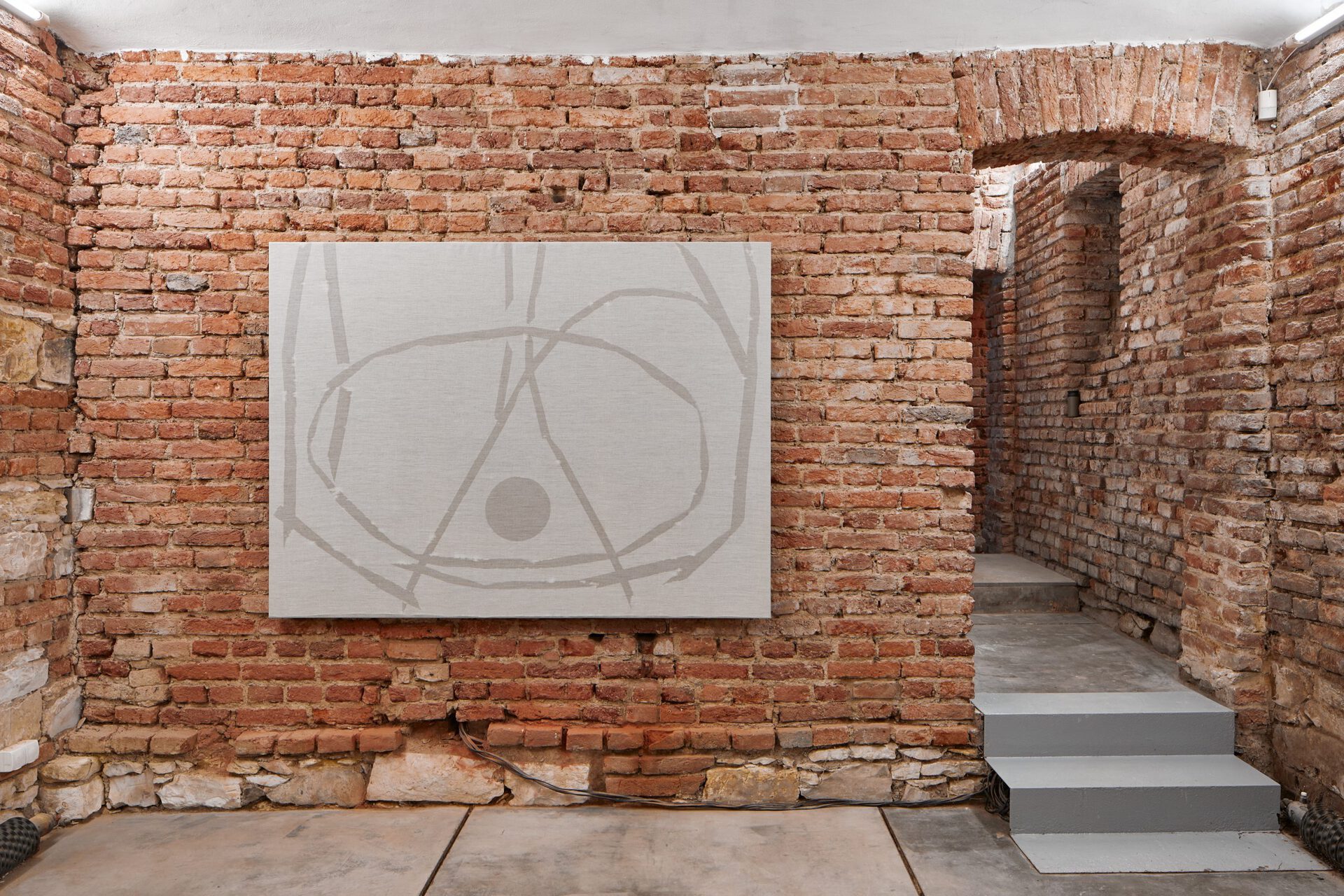 Alexandra Sukhareva, Lake, 2020 Chlorine on unprimed canvas