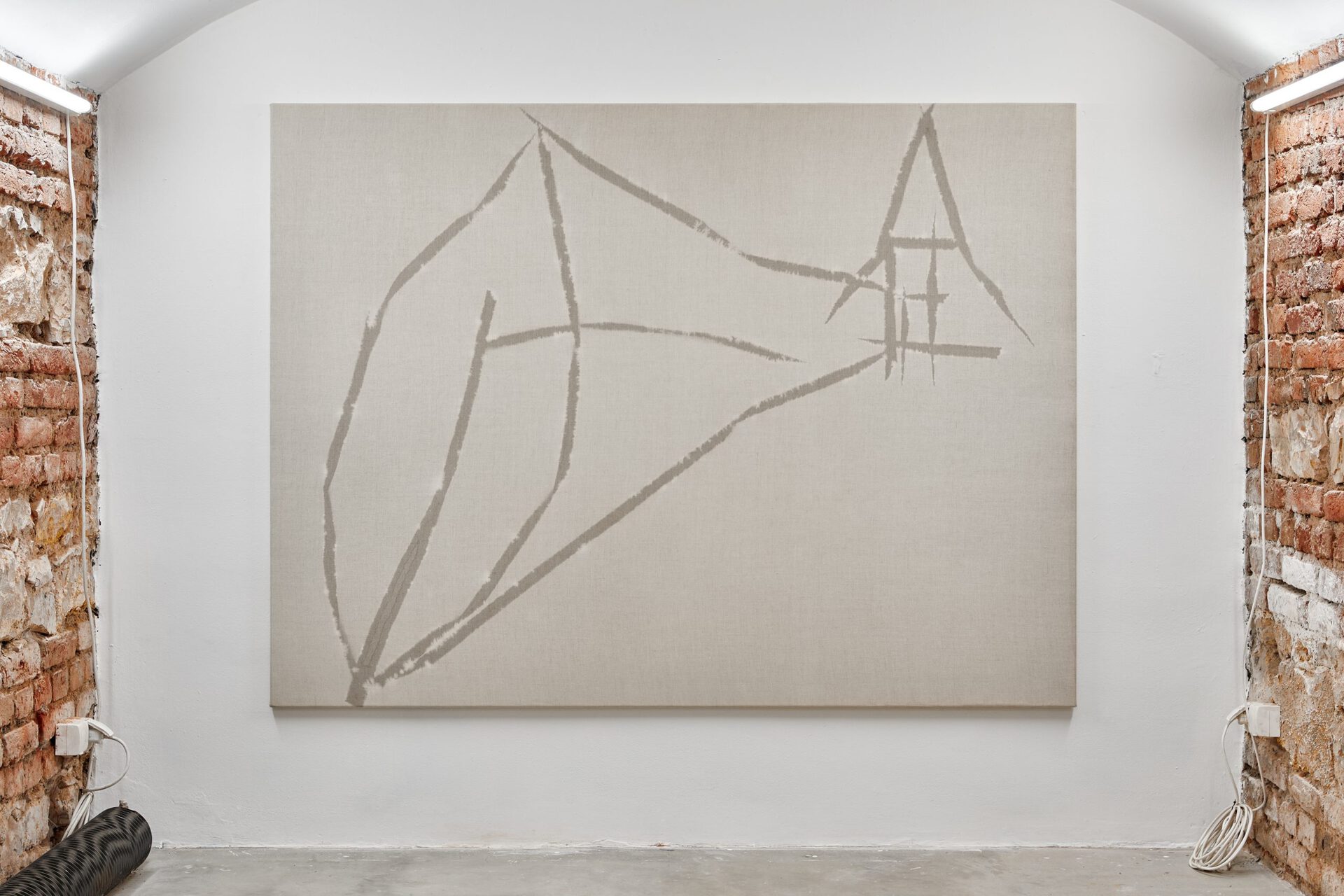 Alexandra Sukhareva, Rotunda, 2020 Chlorine on unprimed canvas