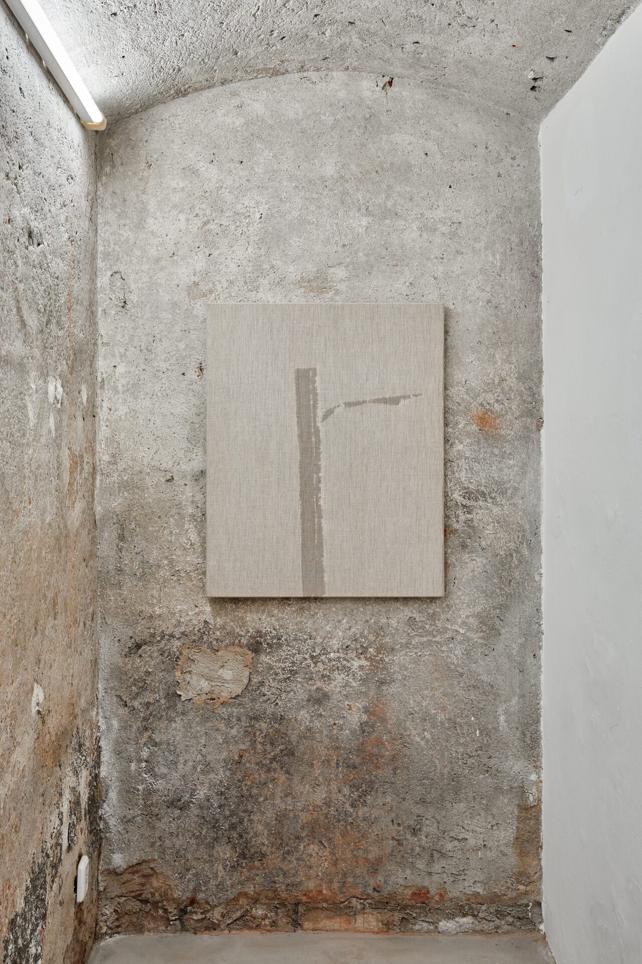 Alexandra Sukhareva, Brother, 2021 Chlorine on unprimed canvas