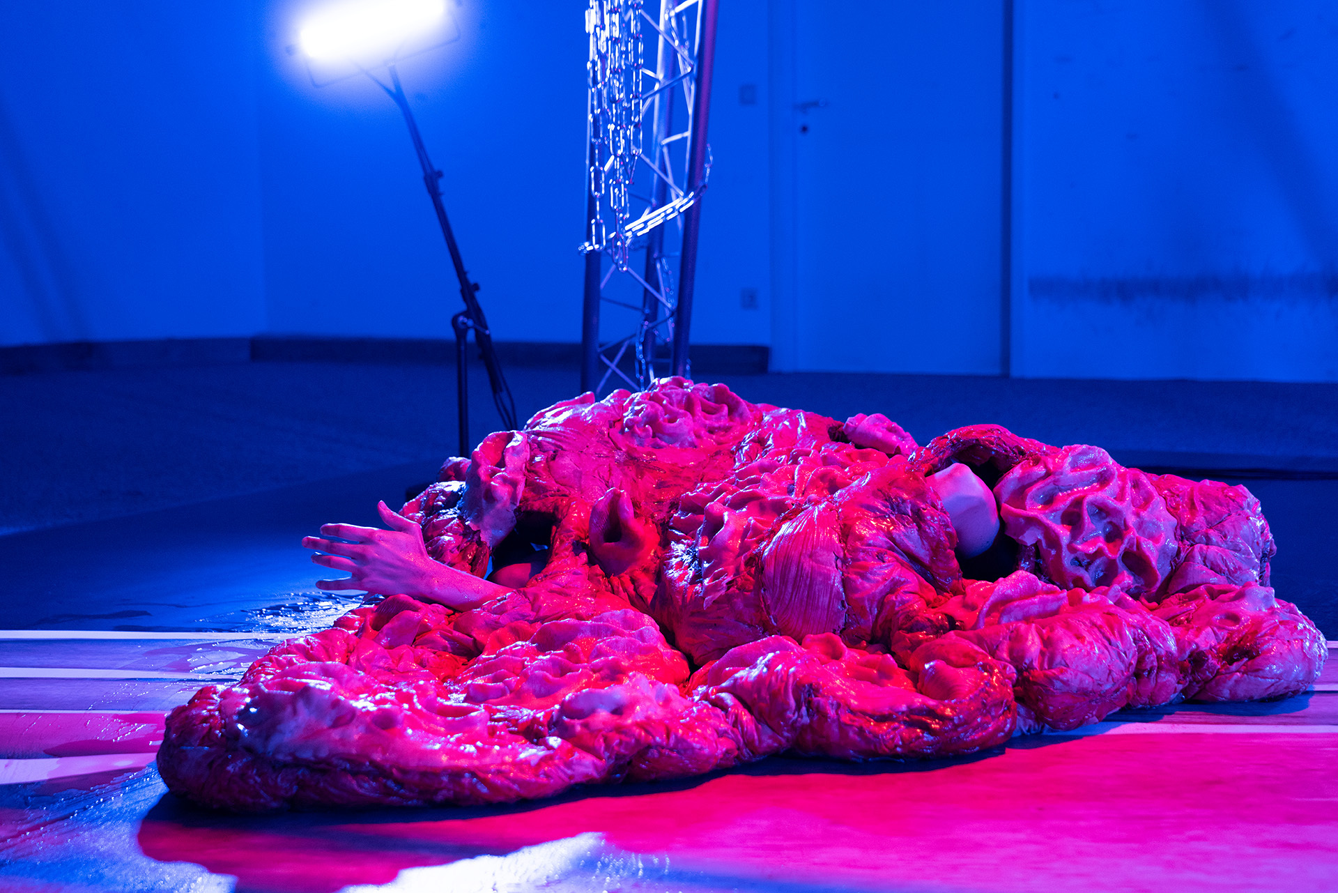 Federica Dauri, Hermes Pittakos, and Peaches, The Shape of Things to Cum, 2019/2021, silicone, latex, performance