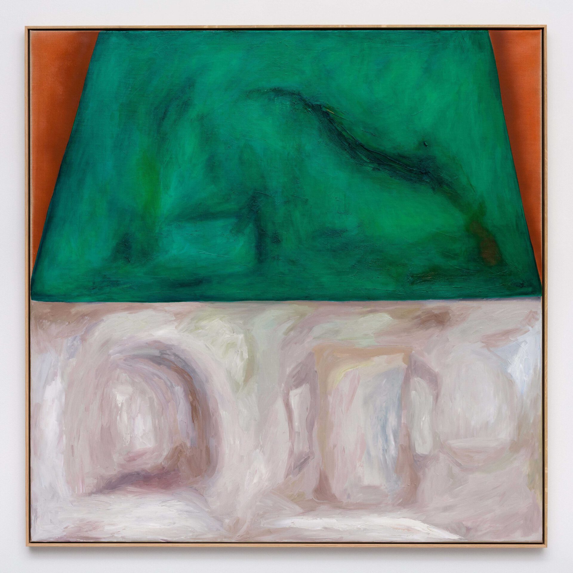 Anne Speier, Finale, 2021, oil and acrylic on canvas, 147 x 147 x 4 cm (framed)