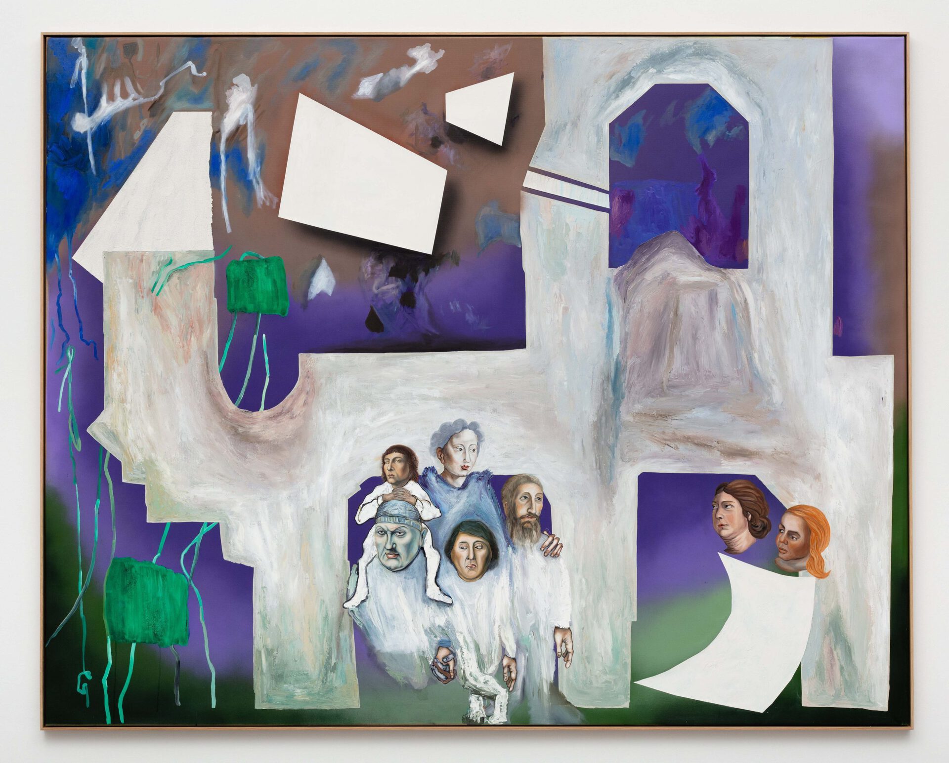 Anne Speier, Sonntag, 2021, oil, acrylic and lacquer on canvas, 202 x 253 x 4 cm (framed)