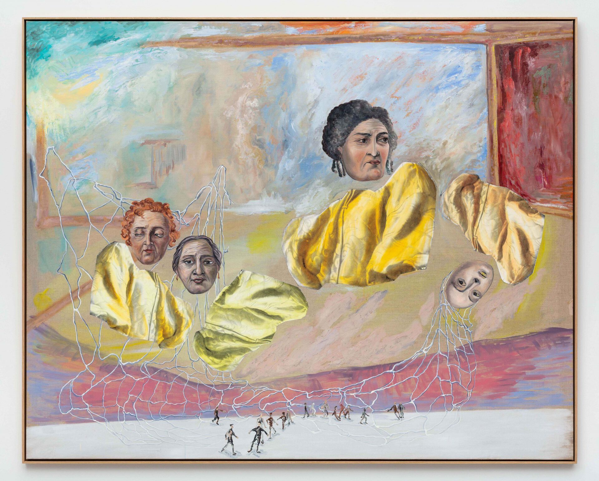 Anne Speier, Donnerstag, 2021, oil, acrylic and silkscreen print on canvas, 209 x 167 x 4 cm (framed)