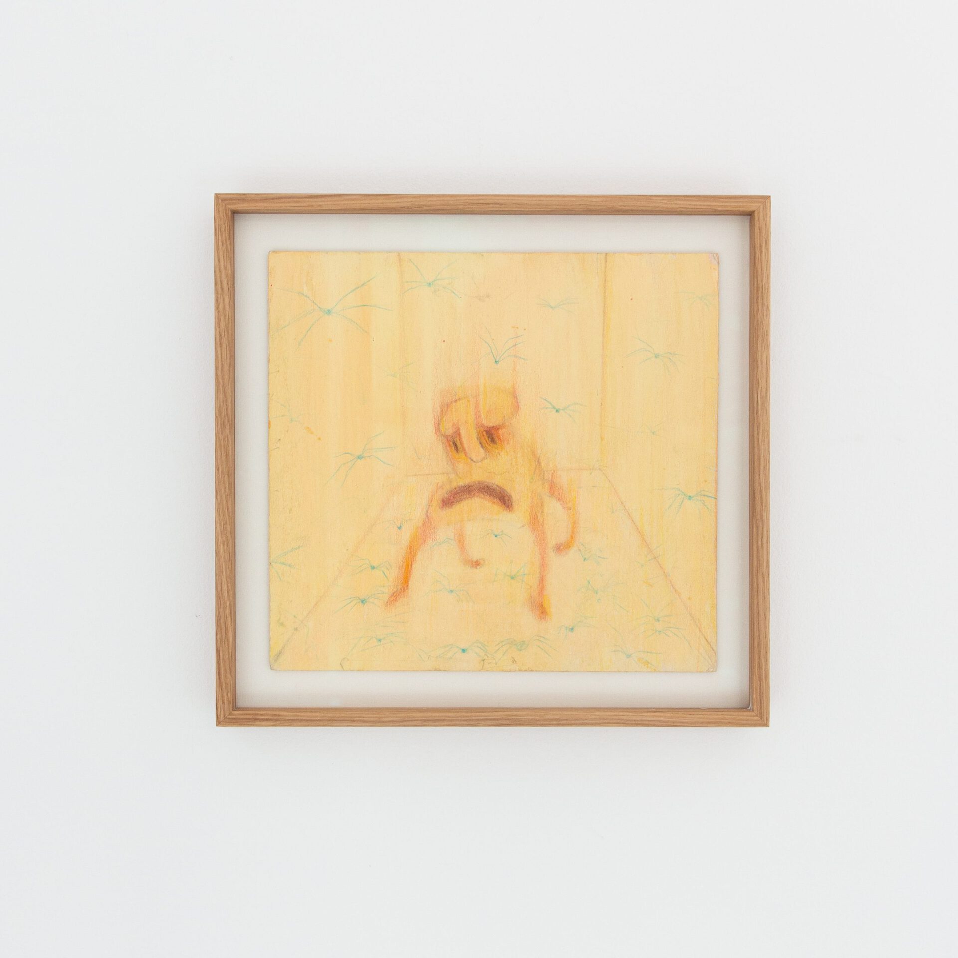 Rafał Żarski, chairs and spiders, acrylic and coulored pencil on paper, 2020