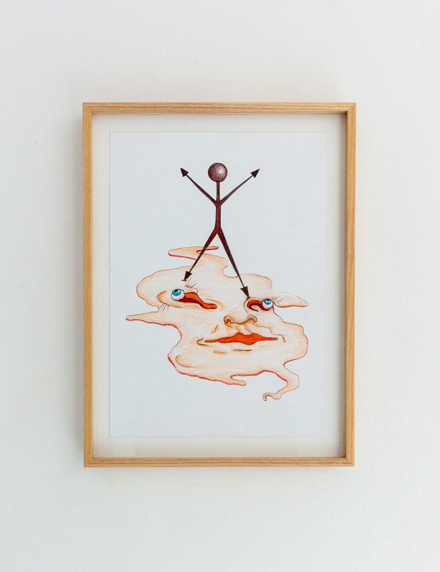 Rafał Żarski, dream about being succesfull, coulored pencils on paper, 2020