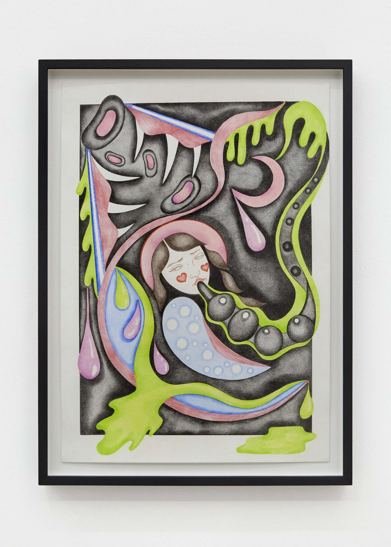 Siggi Sekira, Liquorice Pt 3, 2021. Coloured pencil on paper, 42 x 29.7 cm (unframed) / 46.5 x 34.5 cm