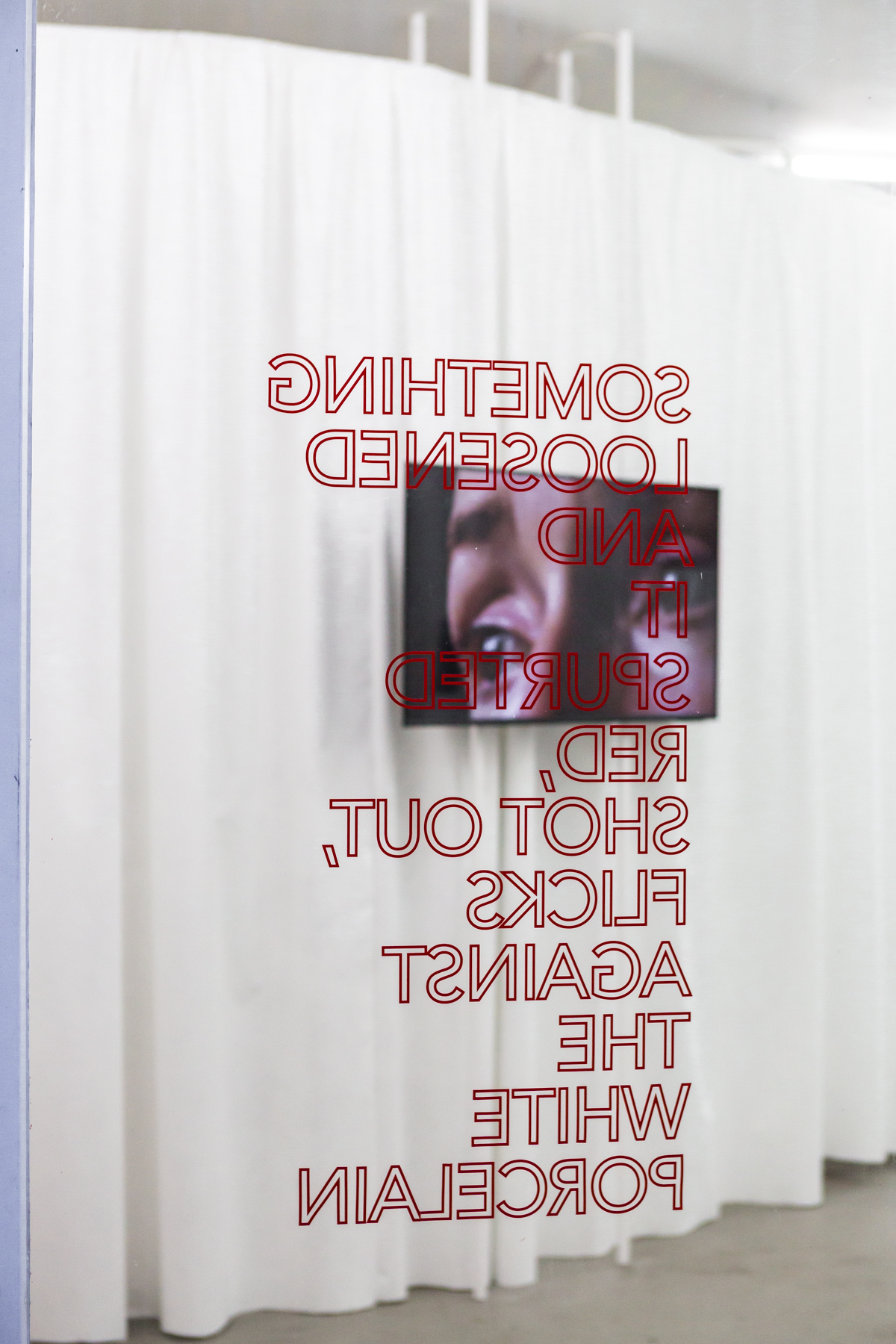 Sophie Hoyle, 'Unwanted Contact...'(2021), Text Installation on the window, CADprint