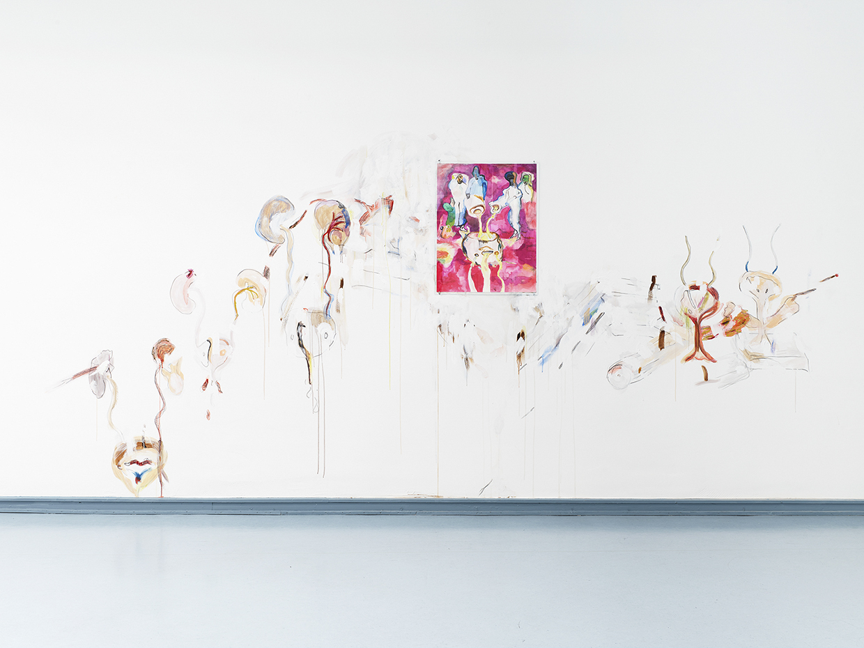 Ani Schulze, À la Fontaine (Powers), pencil and watercolors on paper, 50x64,5 cm, 2021