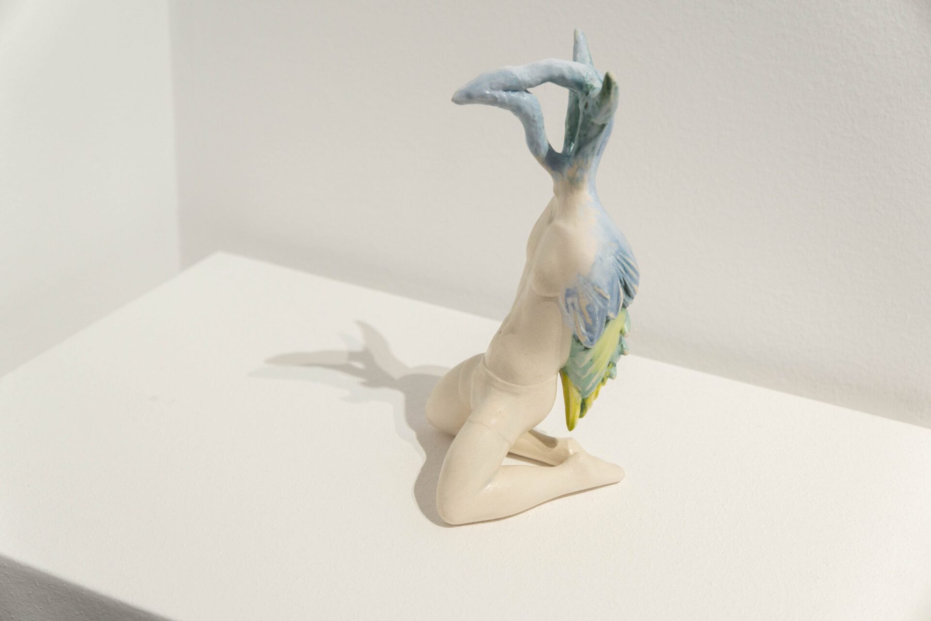 Untitled White clay, Glaze, Ceramic pigment; 10 x 11 x 22 cm 2021