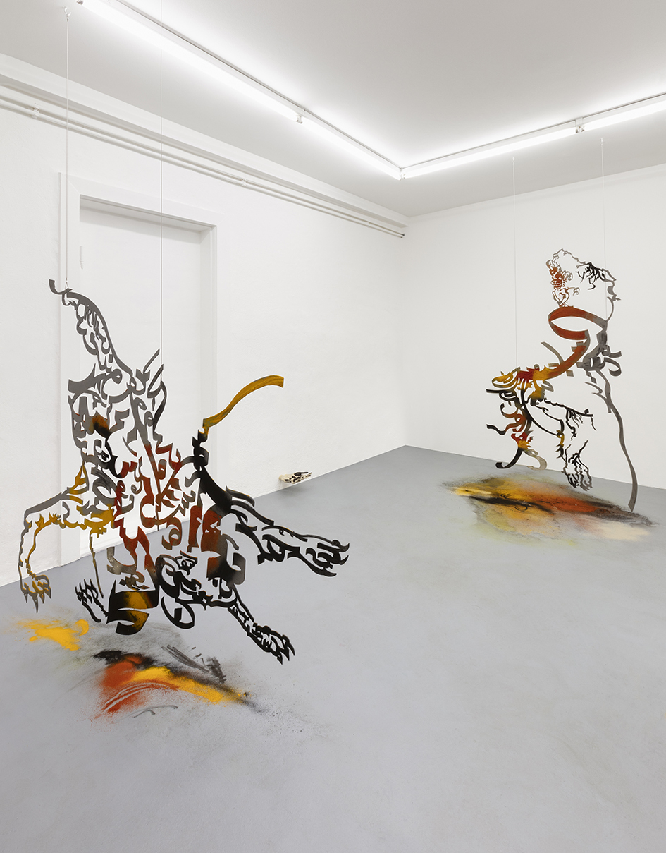 Monia Ben Hamouda, Night of Hinna, Installation View, ChertLüdde BUNGALOW, Berlin, 2021