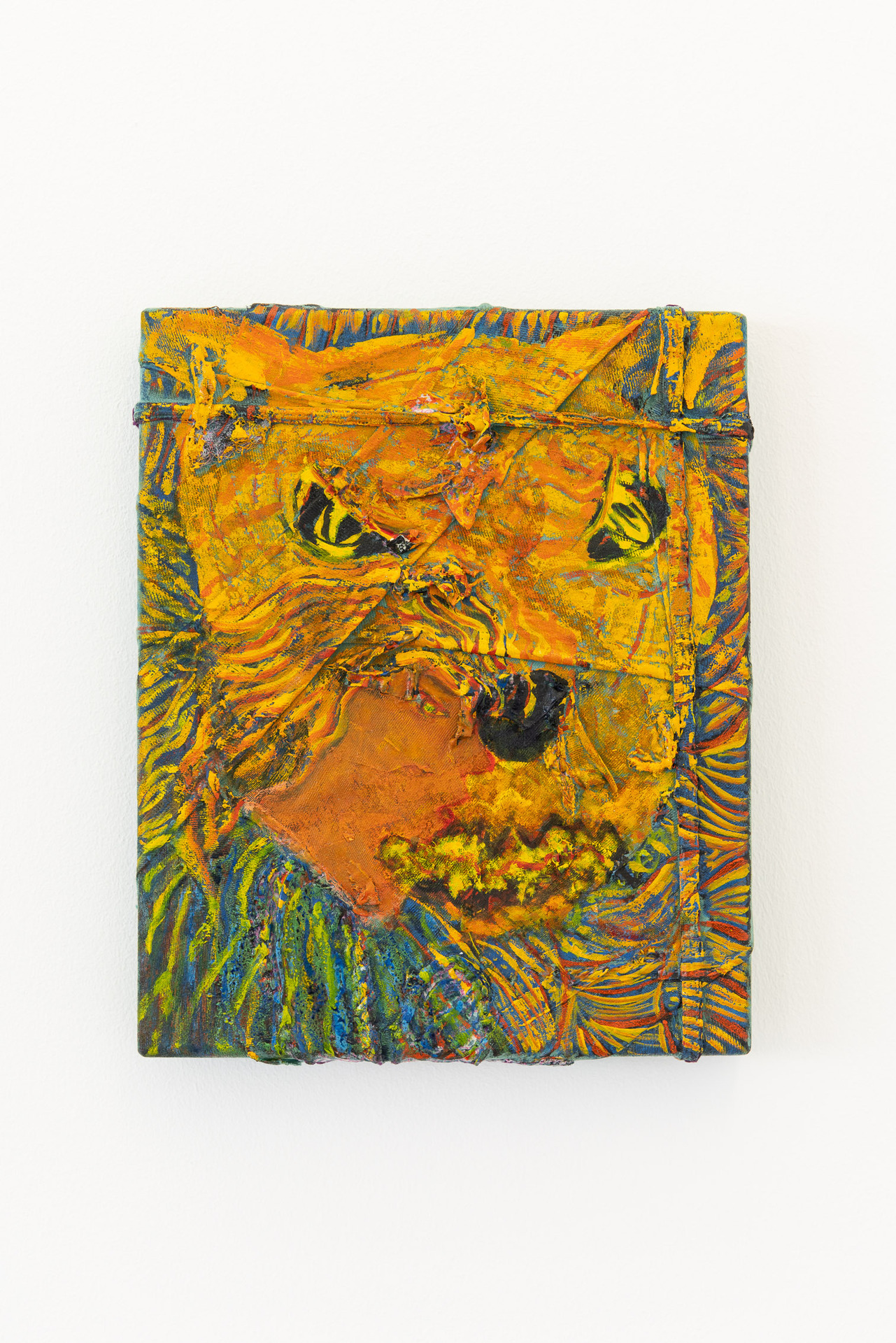 Anna Schachinger - Ärger/Löwe, 2021, oil on cotton, 27 x 22 cm - Courtesy of the artist and Sophie Tappeiner, Vienna