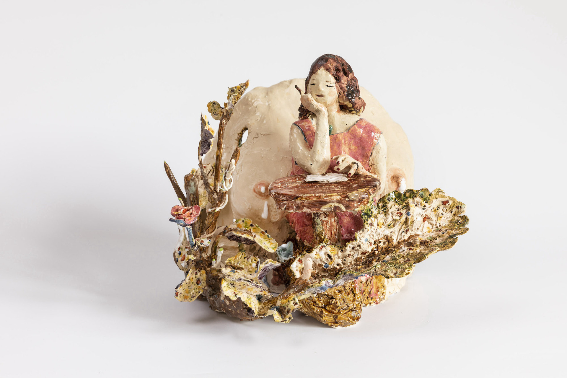 Asana Fujikawa, Writer, 2021, Ceramics, 28 x 30 x 26 cm