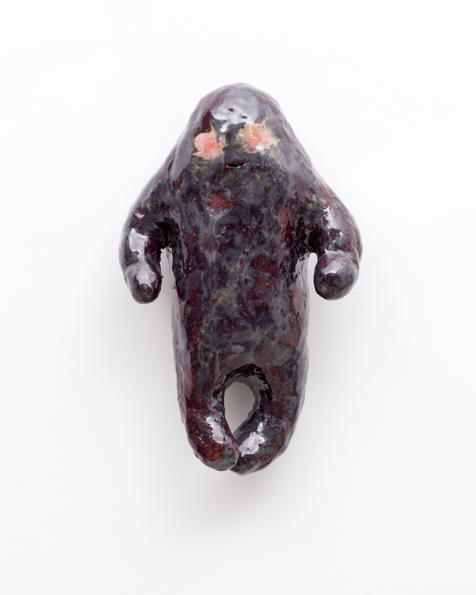 Asana Fujikawa, Soul container with red eyes, 2021, Ceramics, 10 x 13 x 7 cm