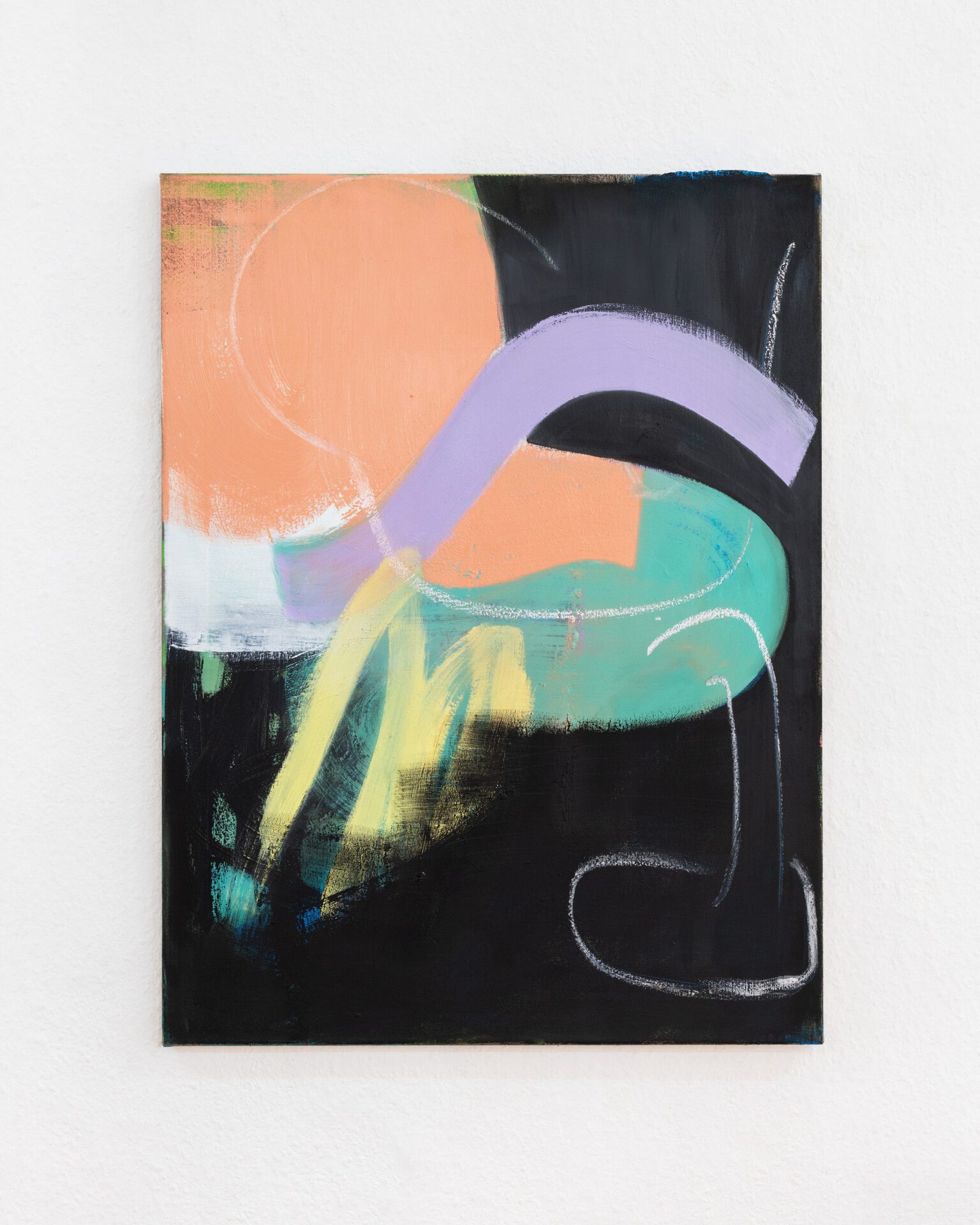 Hanna Kaminski, untitled (unter schwarz), 2021, oil on canvas, 80 x 60 cm