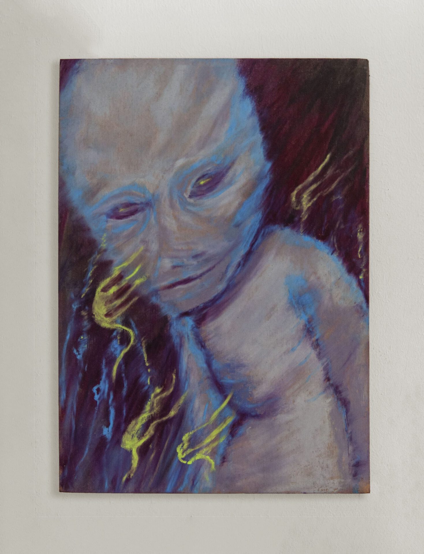 iida-simon, heyy, 2021, oil pastel