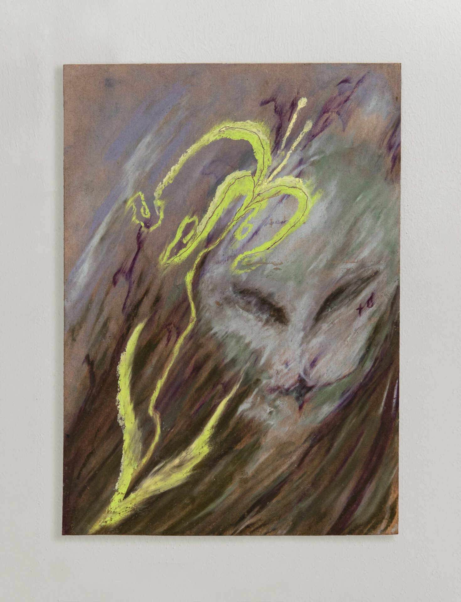 iida-simon, dayflower, 2021, oil pastel