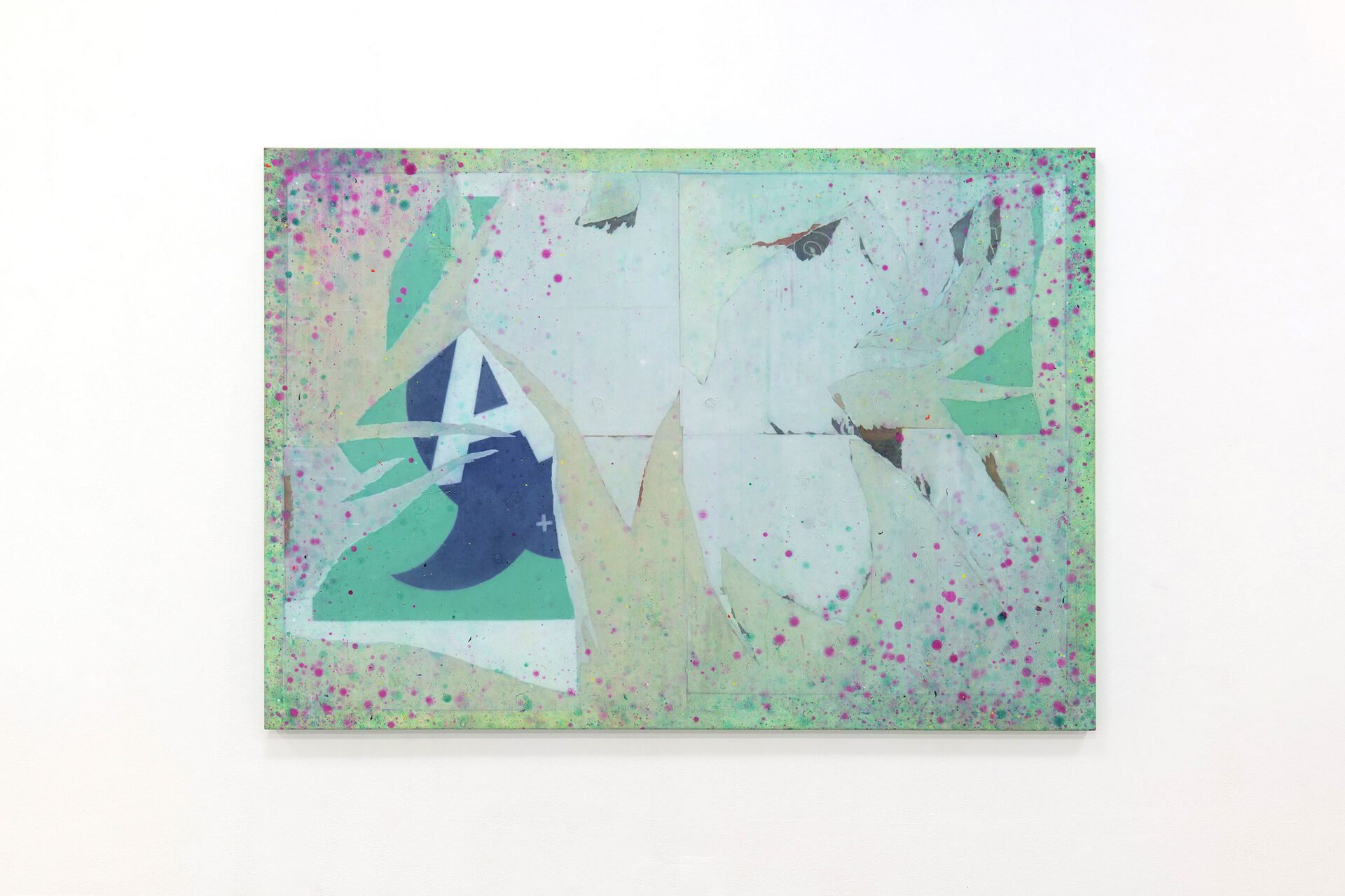 Hyojun Hyun, Composition # 40, 2020 - 2021, oil and spray paint on canvas, 120 x 170 cm