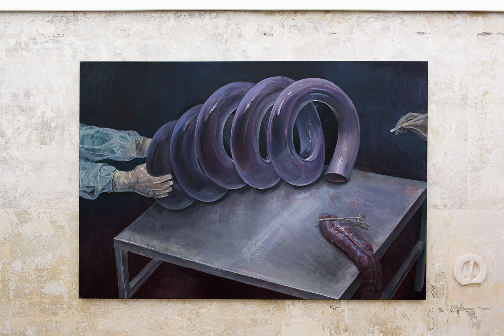 Jung Min Lee, Operation, 2017, acrylic on canvas, 130x190 cm