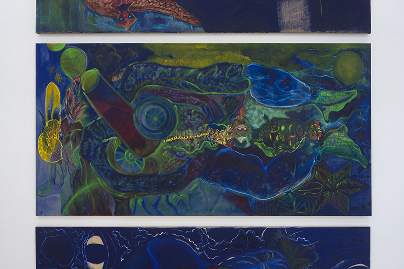 16. Alice Visentin, Landscape with Antiquities, 2021 (Oil  on canvas, 100 x 200 cm).