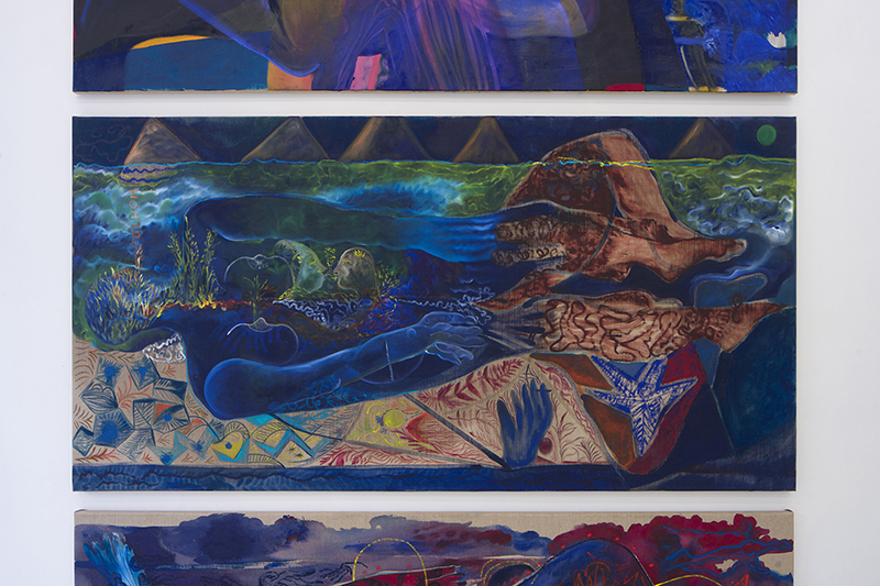 7. Alice Visentin, River Crossing, 2021 (Oil on canvas, 100 x 200 cm).