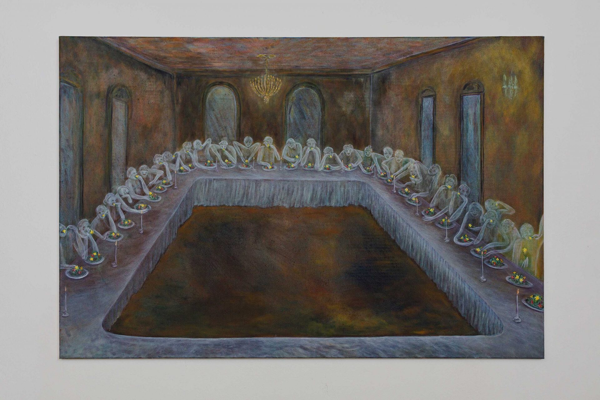 Eating clichés, 2021, oil on canvas, 80x120 cm