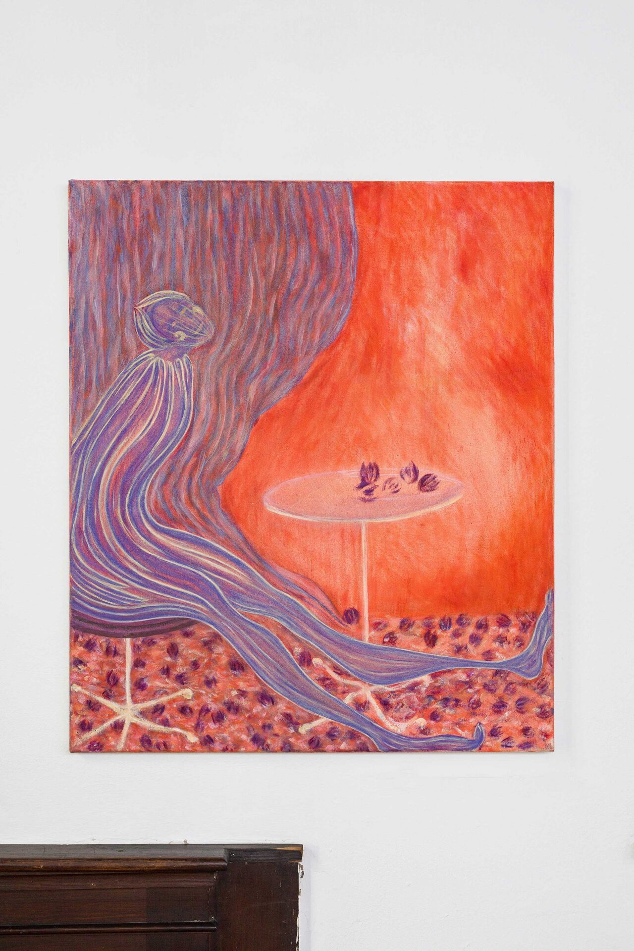 Somebody with artichokes (rich version), 2021, oil on canvas, 65x55 cm