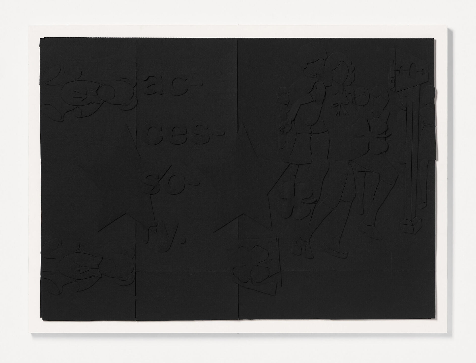 Spencer Lai accessory, 2020 Synthetic felt and adhesive on board, 72.8 x 109.9 cm