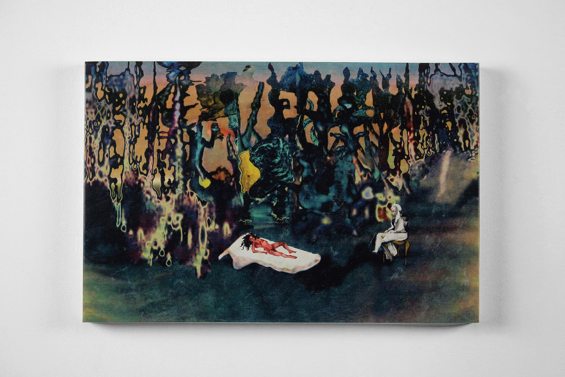 10th performance «plan of kidnapping her», 2020, UV print, plywood, 33x50 cm