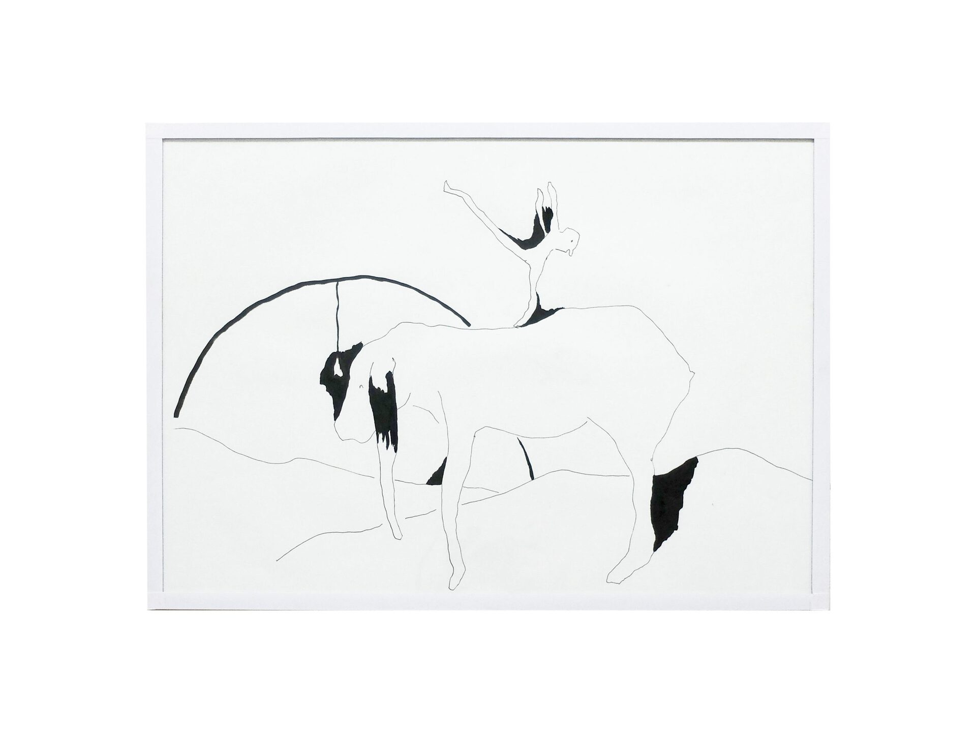 Sophie Jung, Stray Stages, 2021. ink, paper, market framed, 29.7 x 42 cm.