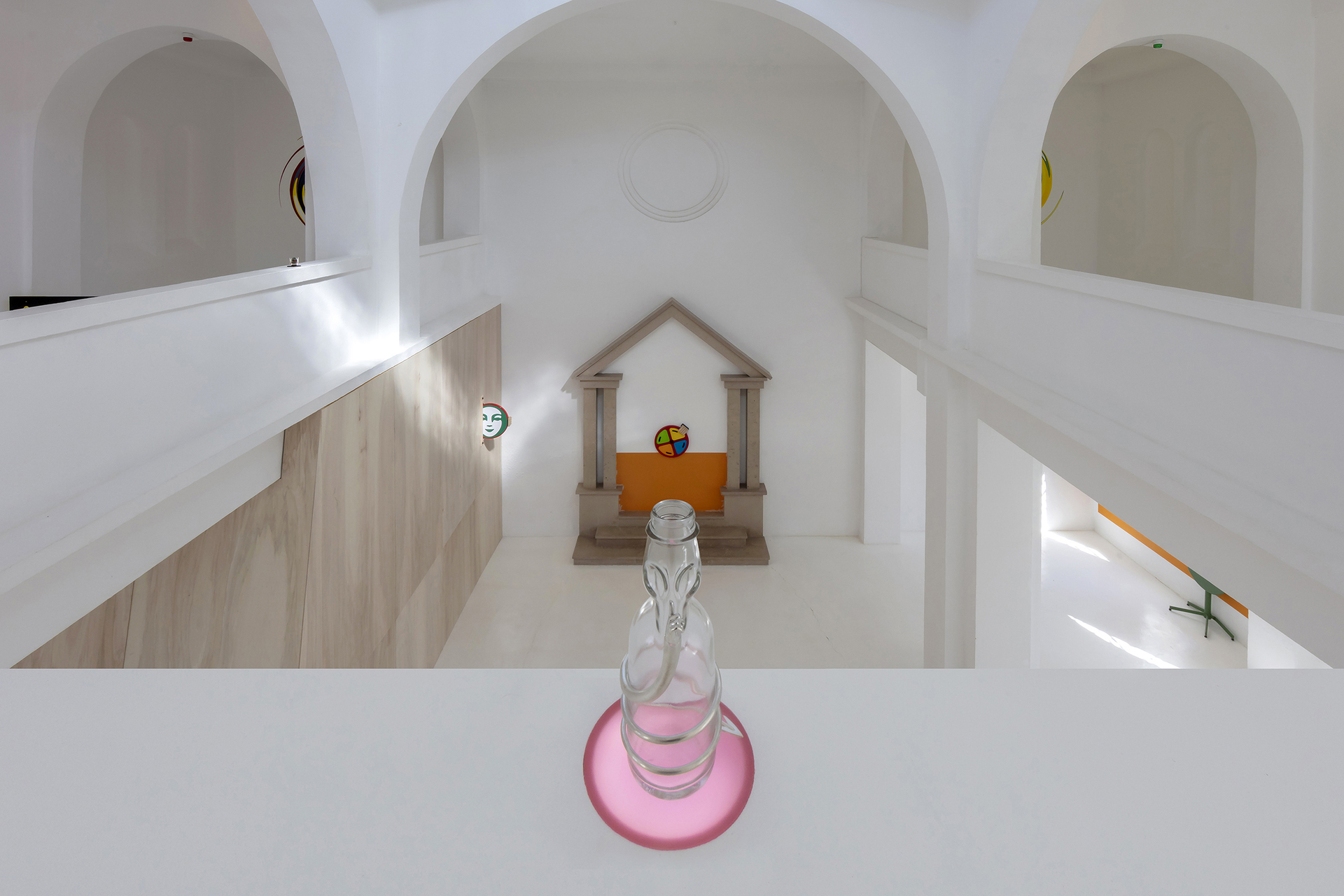 View of the exhibition Weather Stork Point by Camille Blatrix, CAC - la synagogue de Delme, 2021