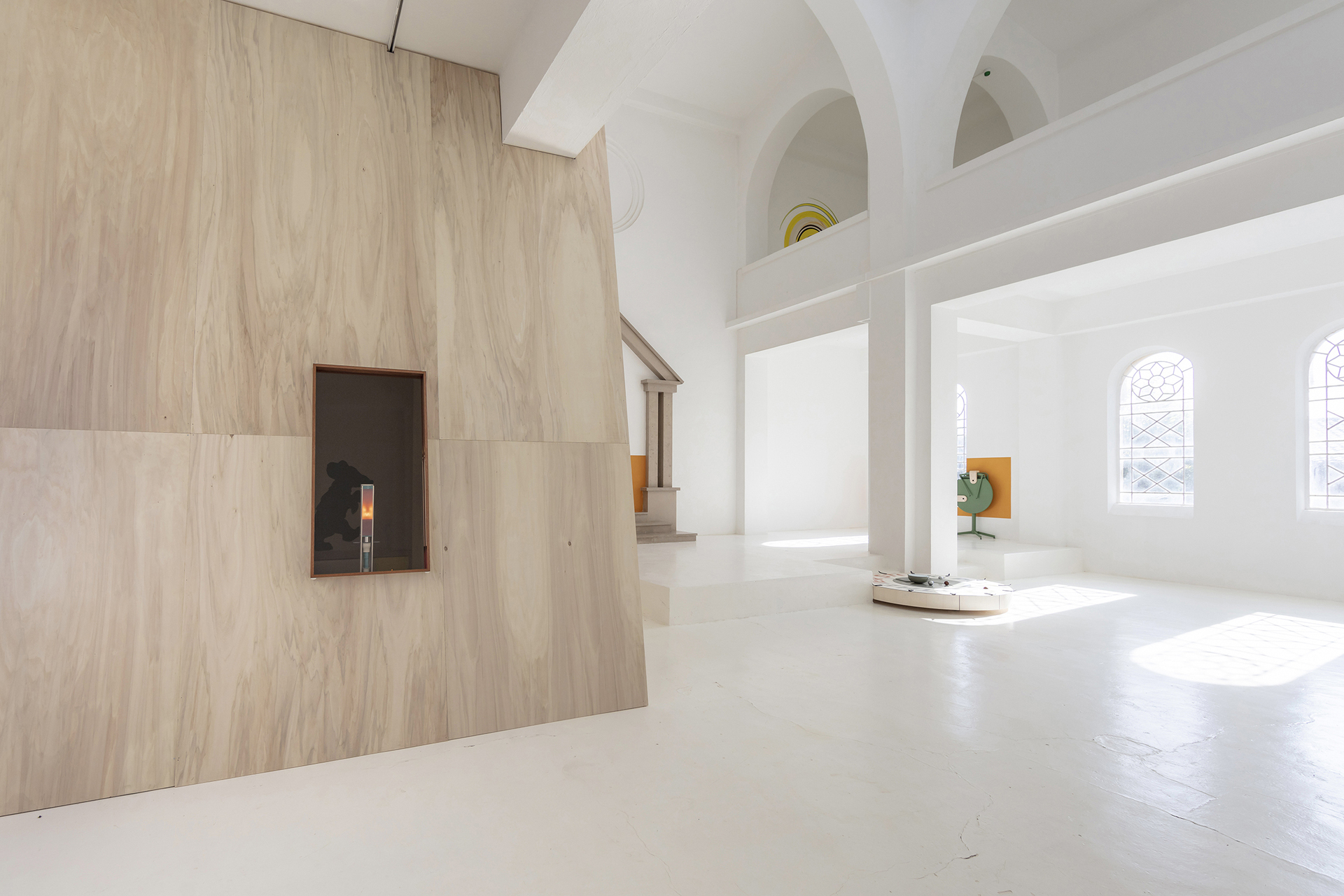 View of the exhibition Weather Stork Point by Camille Blatrix, CAC - la synagogue de Delme, 2021