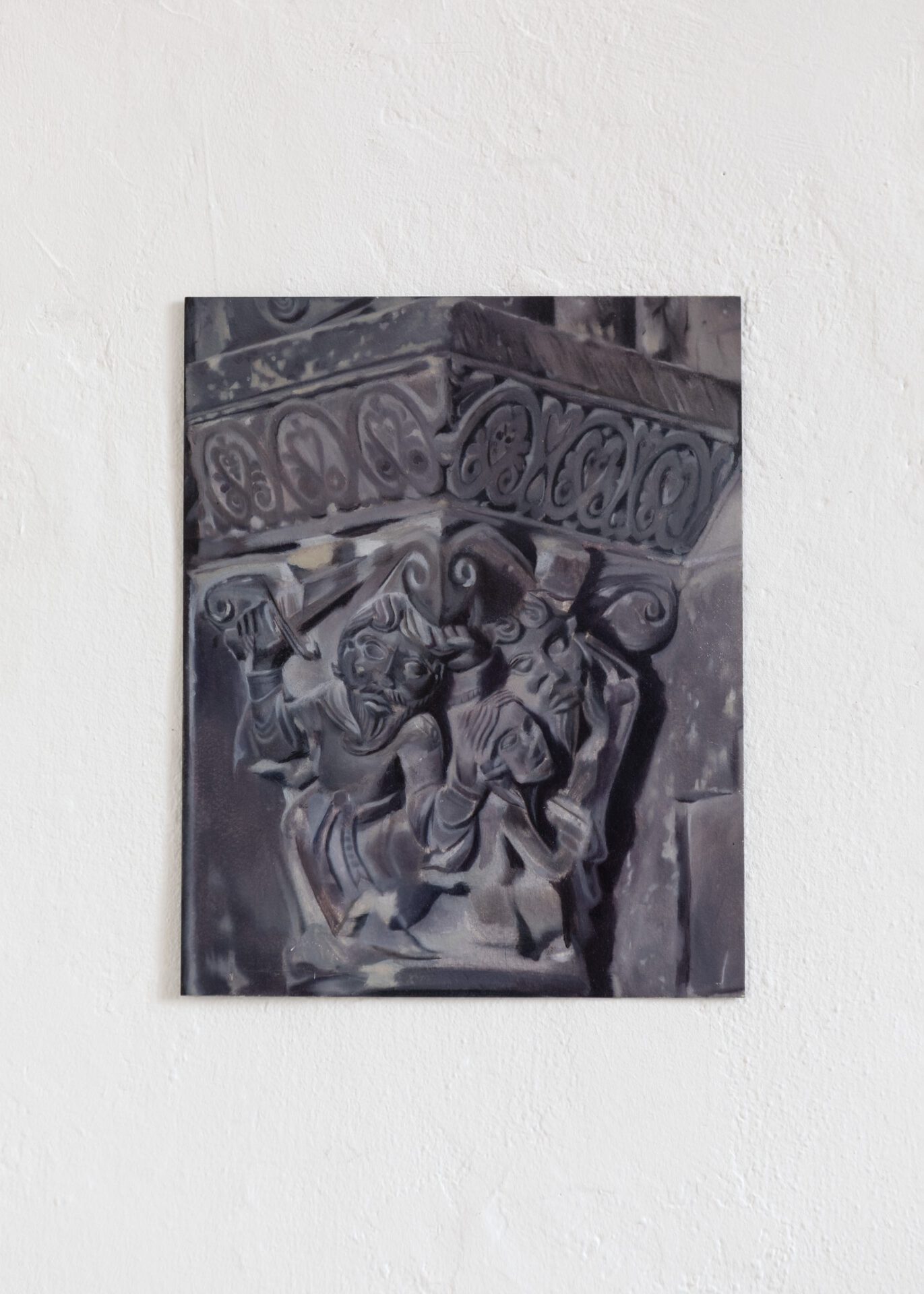 09 Martin Herold,   Fight , 2020, oil on metal plate, 25 x 20 cm
