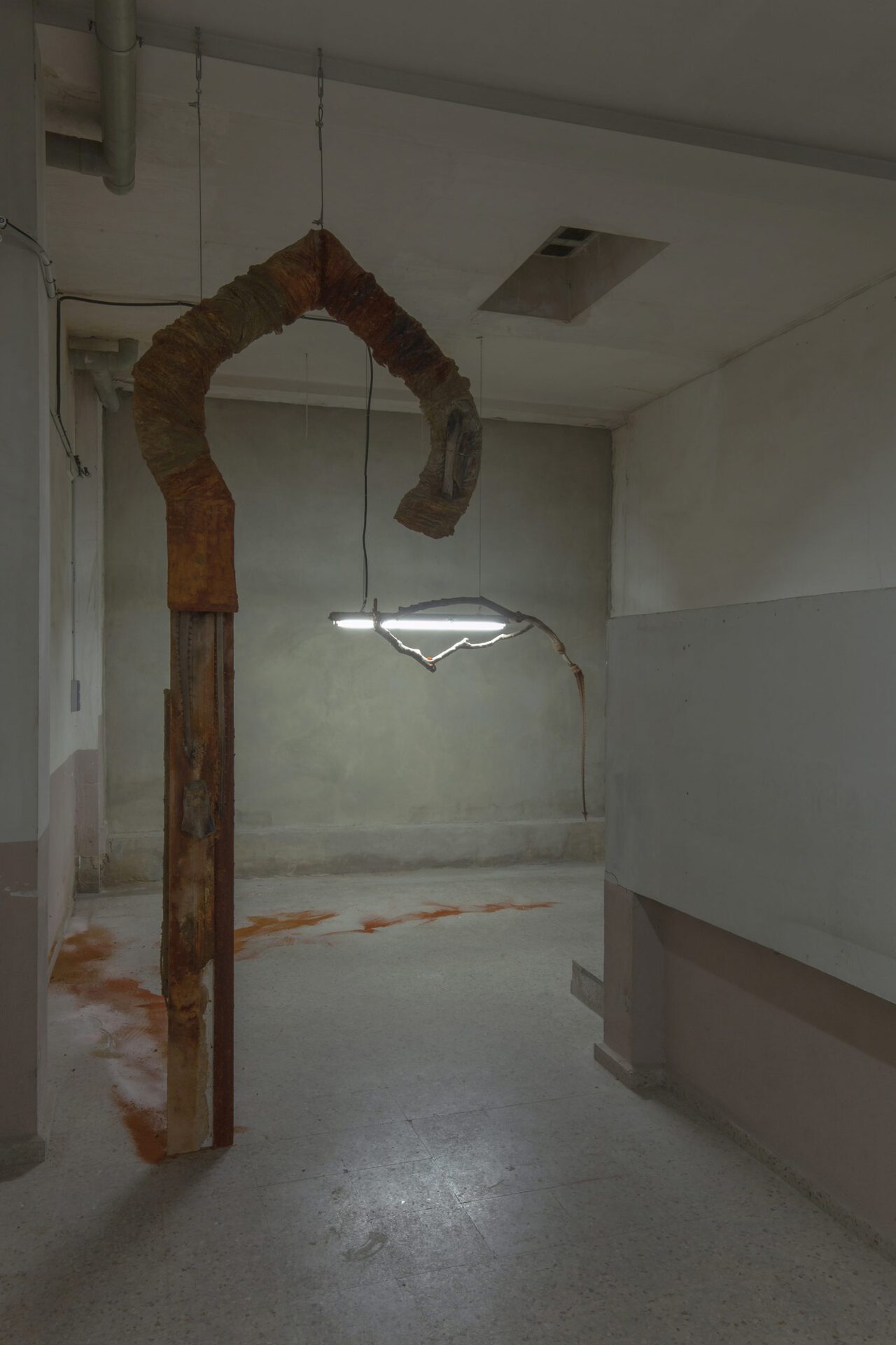 Installation view from Two Suns Upon Shatt al Jarid, solo show by Monia Ben Hamouda at Pols, Valencia ES