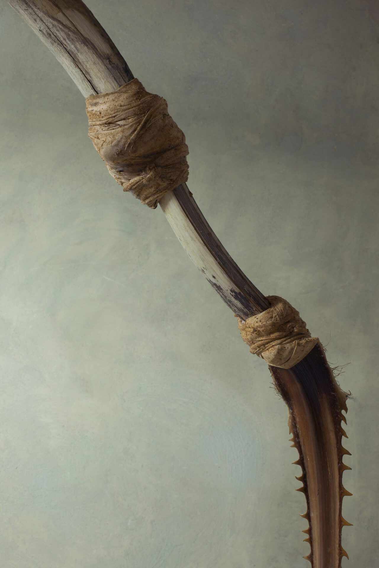 Monia Ben Hamouda, Chandelier (Taronger i Palmeres) II - detail -, 2021 Wood, wax, fabrics, chilli powder 120x161x110cm