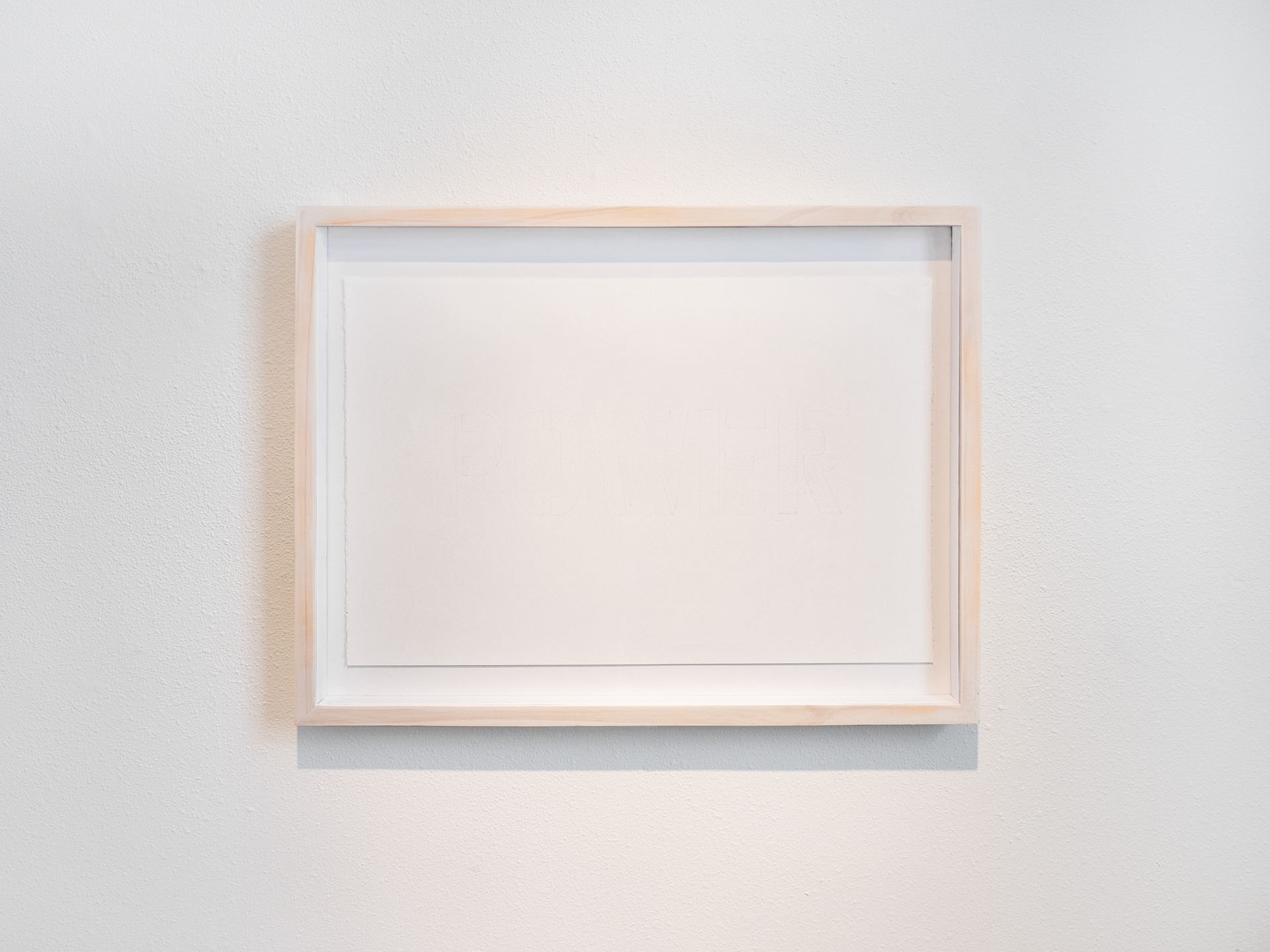 Untitled (power), 2014; Erased graphite on paper; 16 x 20 inches