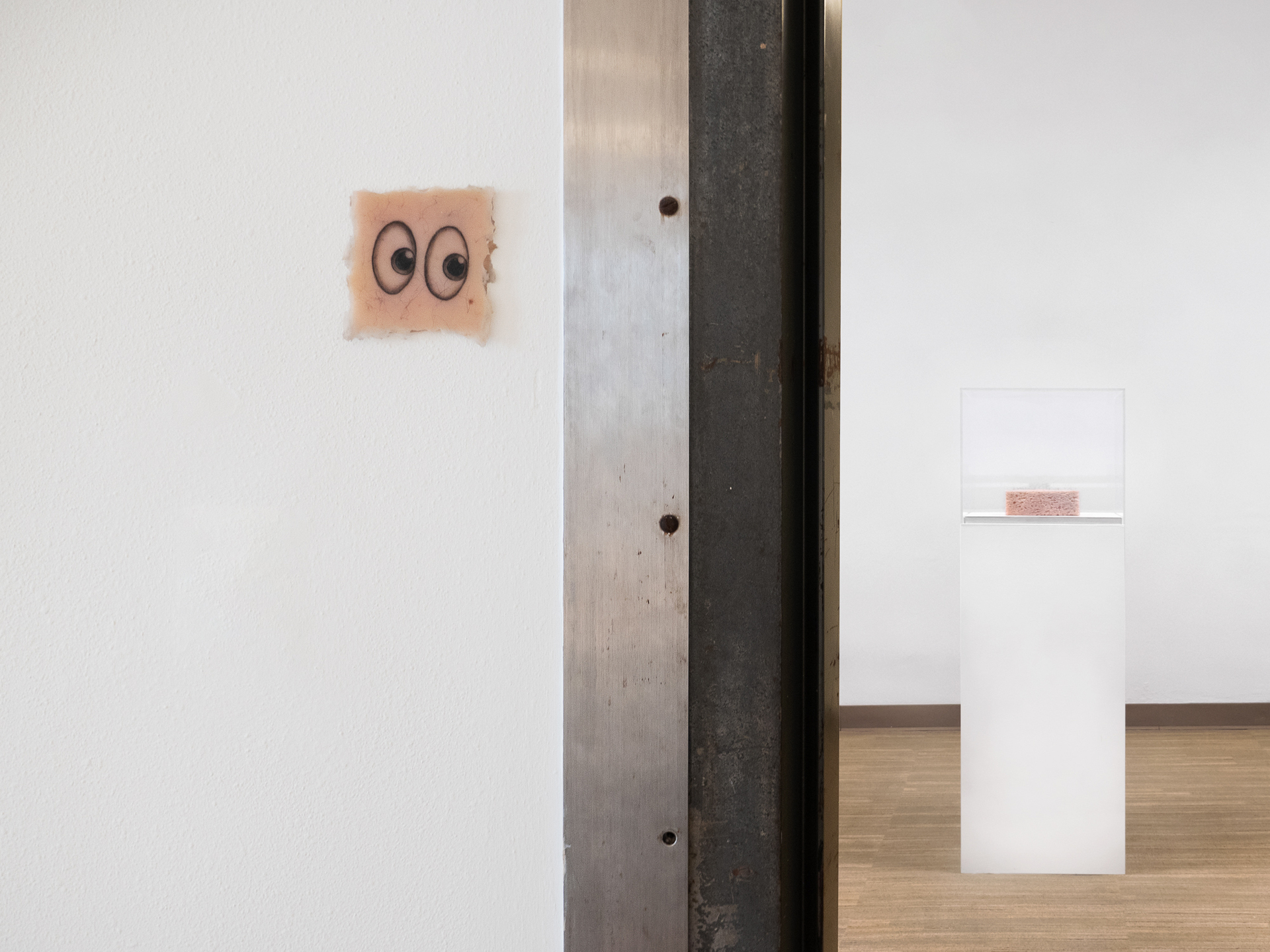 sus, 2021; Tattoo on silicone rubber, synthetic hair; 5 x 5 inches