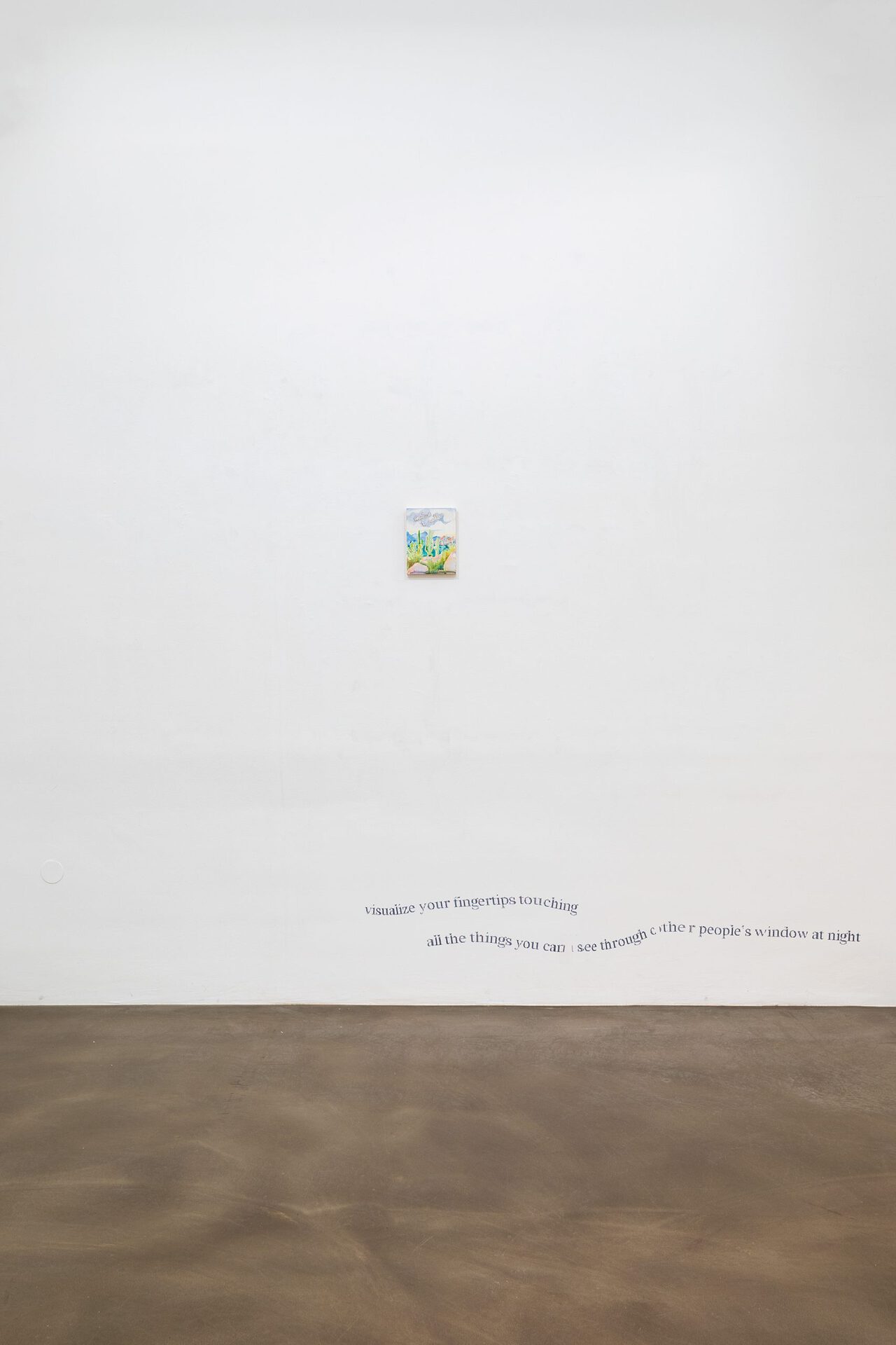 Titania Seidl, songs of the early 20s, 2020, watercolor on wood, installation view