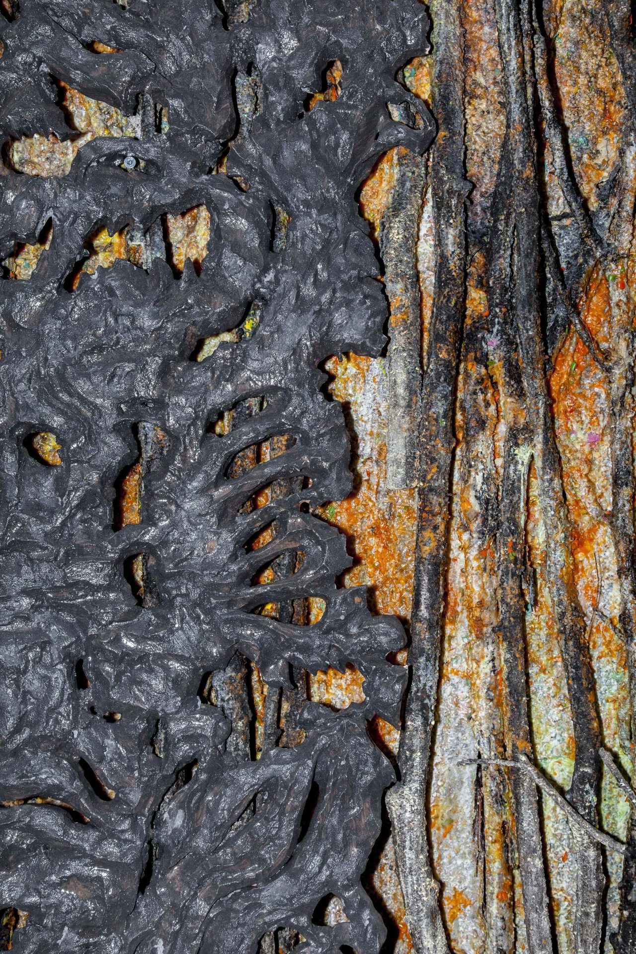 Malte Urban, ‚untitled‘, Clay, Resin, Polystyrol 120 x 60 cm, 2020 (Detail)