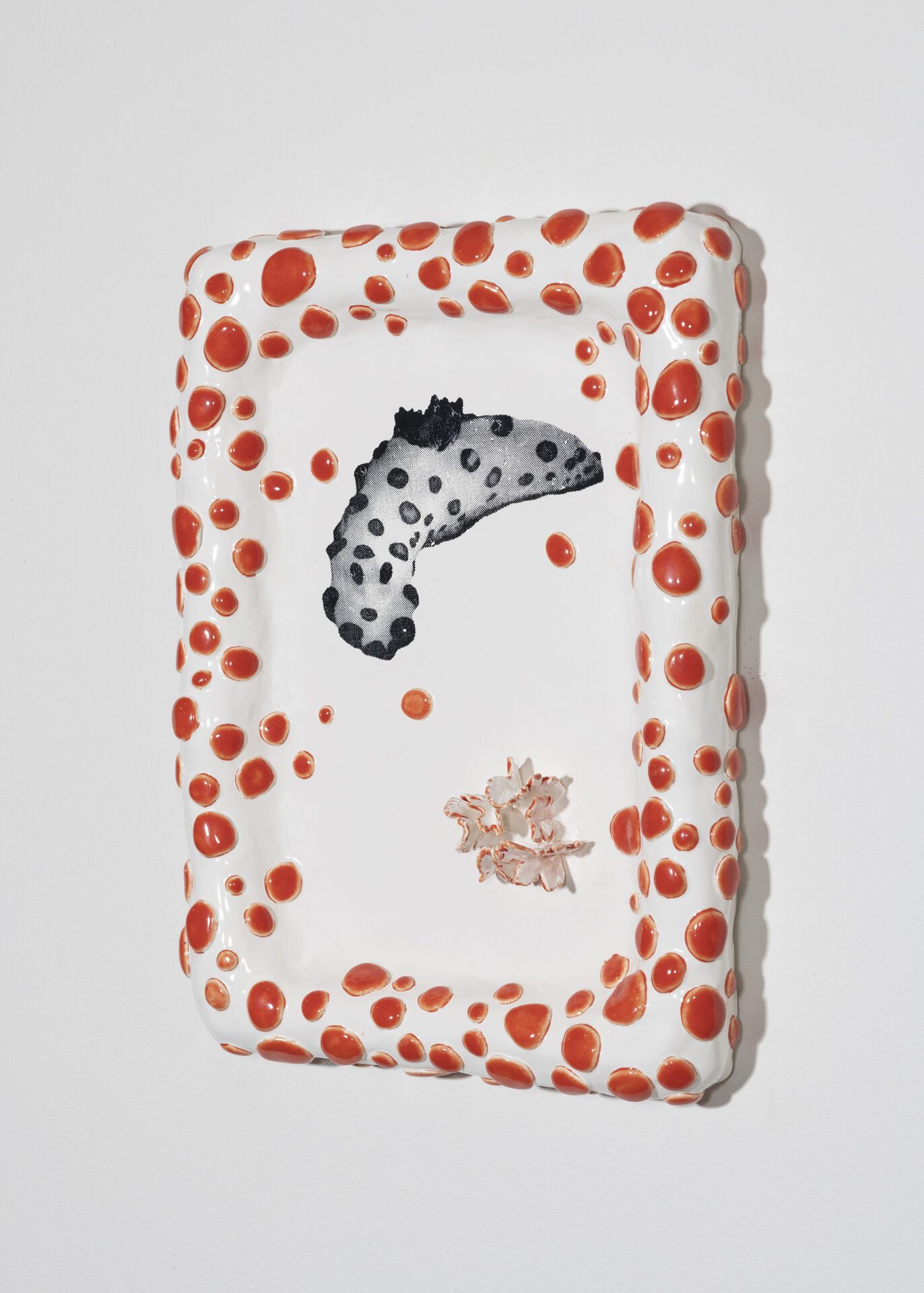 June Fischer, Gymnodoris Impudica, 2020, Silkscreen on porcelain, 21 x 29.7 cm