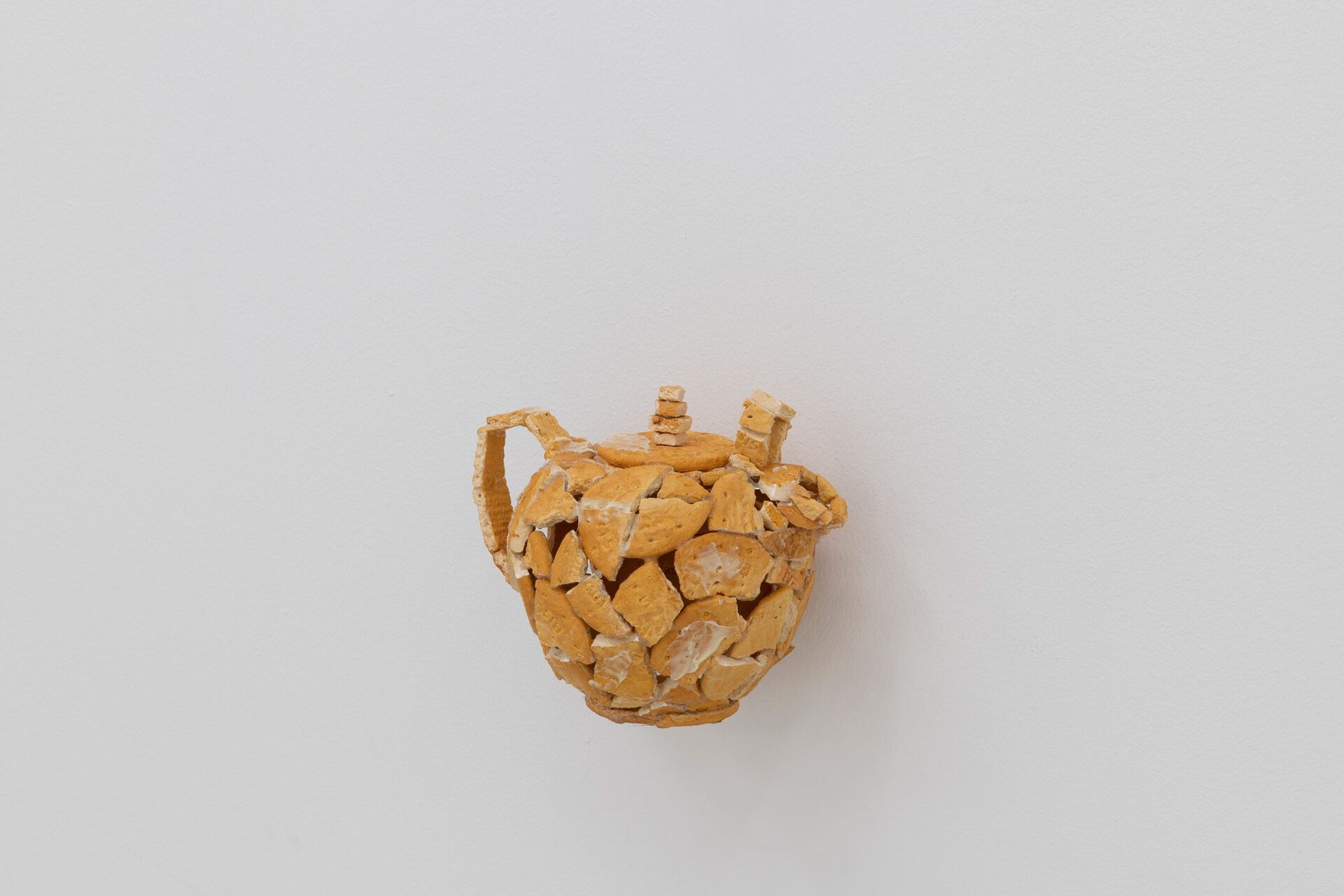 Kåre Frang, Attachments, 2021, Hand-painted Jesmonite, silicone, hot-melt glue, epoxy, varnish, 17 x 20 x 16 cm