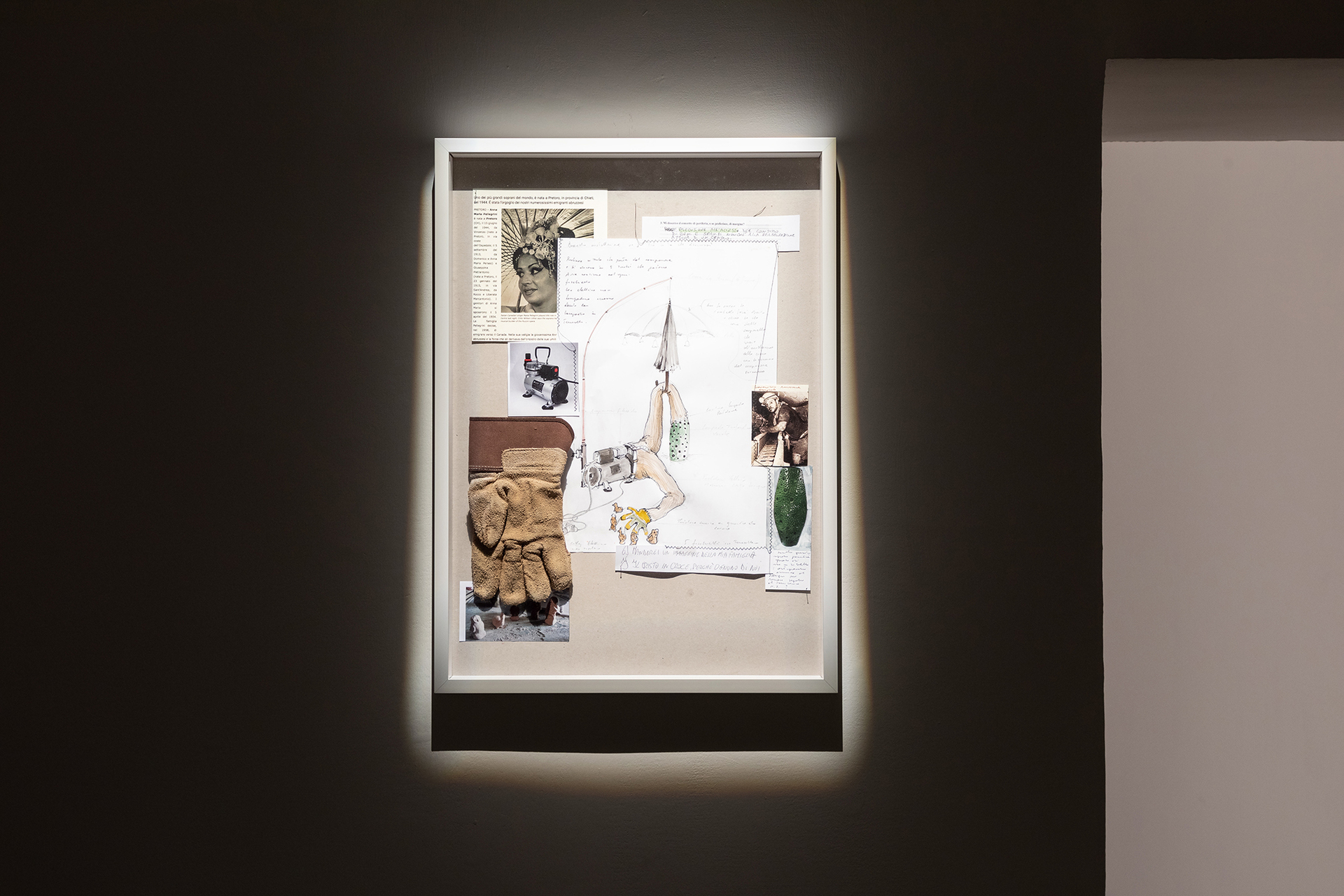 Più là che Abruzzi project 2, 2019, mixed media on paper, cm 73 x 53, Courtesy Galleria Umberto Di Marino