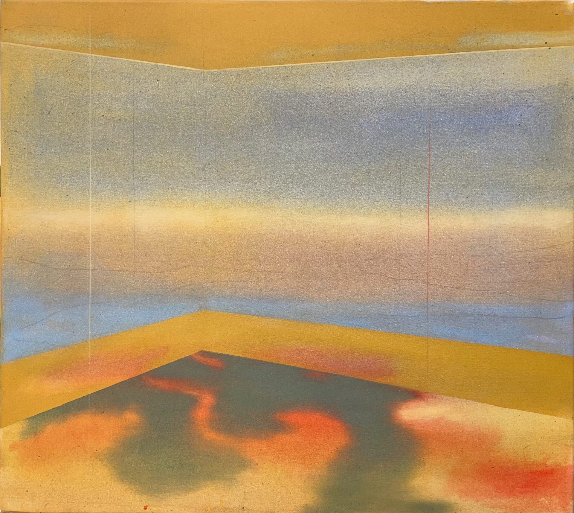 Annabell Häfner, Transit 30, 2021 Acrylic and chalk on canvas 58 x 63 cm