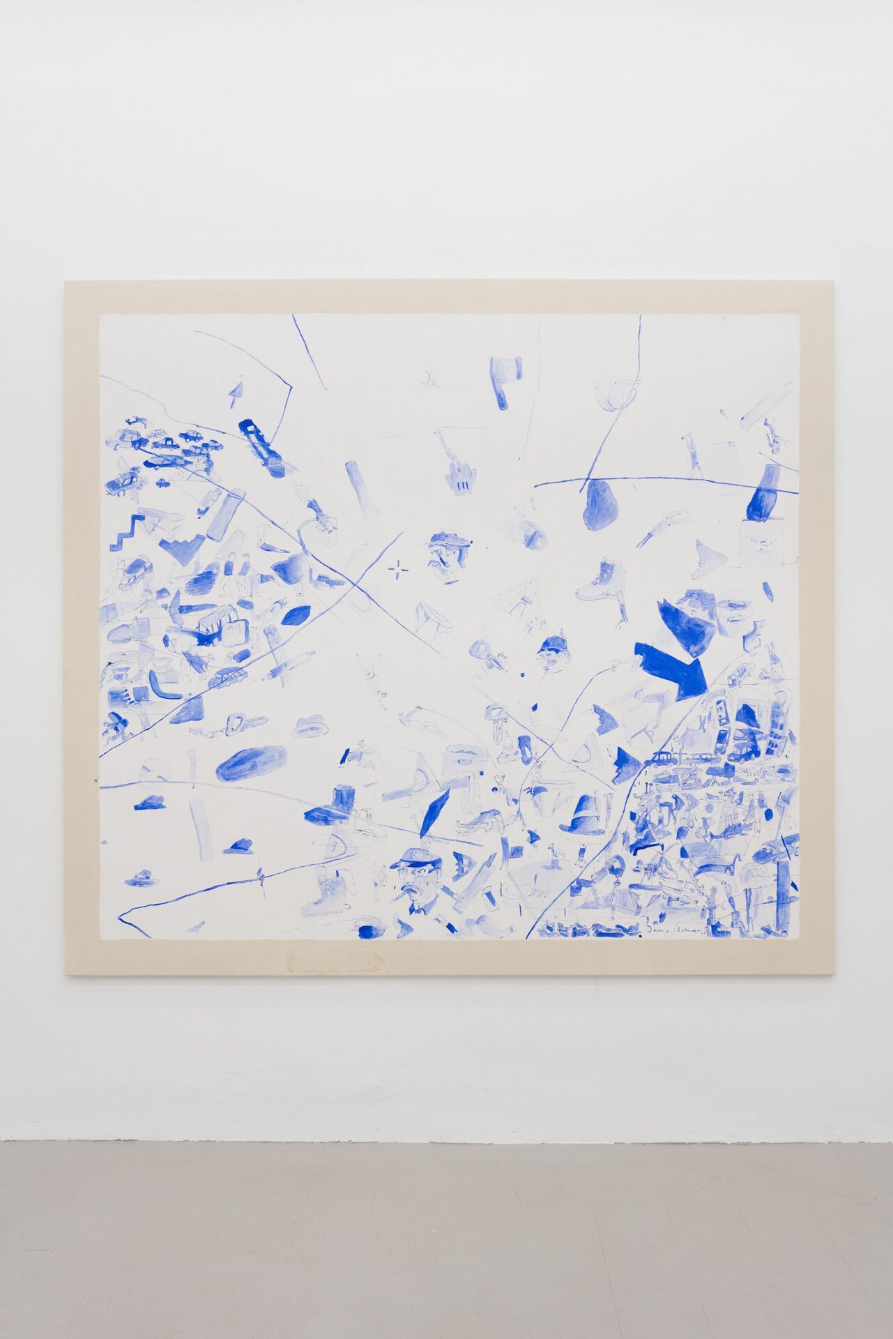 Janis Löhrer, Thin air, 2021, ink on canvas, 200 x 220 cm