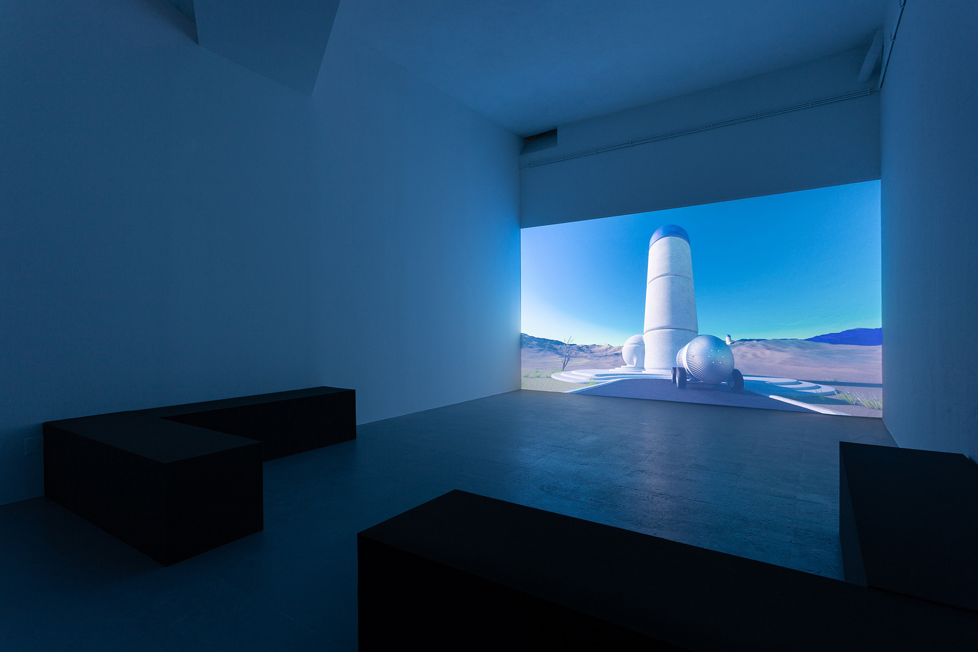 Giulio Scalisi, A house for a gentleman, 2021. A house for a gentleman, 2021, 16:9 video, color, sound, 15 min. Kunsthalle Lissabon, Lisbon. Photo: Bruno Lopes.
