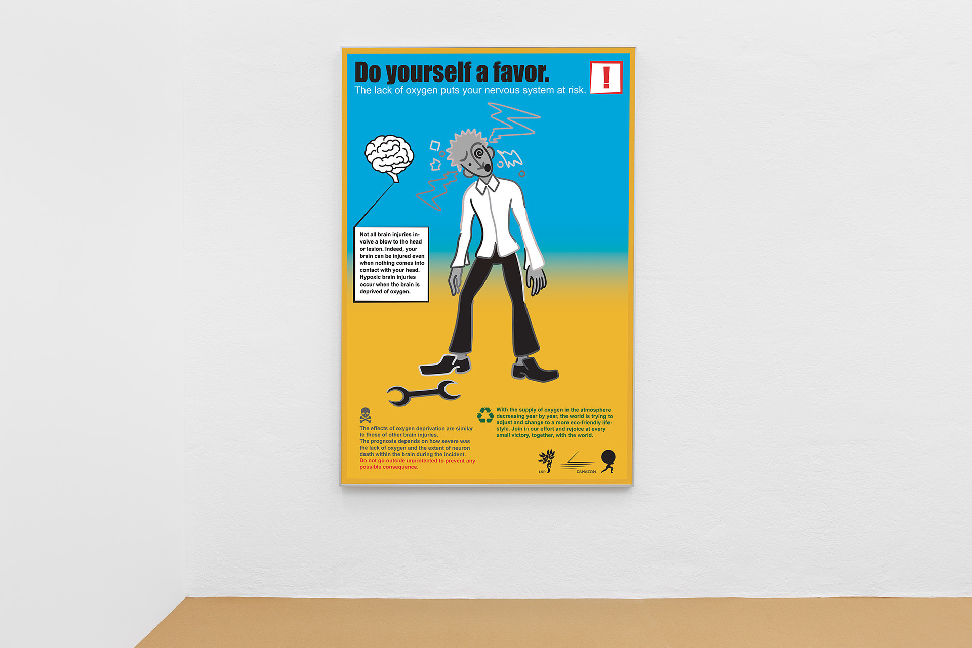Giulio Scalisi, A house for a gentleman, 2021. Do yourself a favour, 2021, fine print on glossy paper, 123 x 182 cm. Kunsthalle Lissabon, Lisbon. Photo: Bruno Lopes.